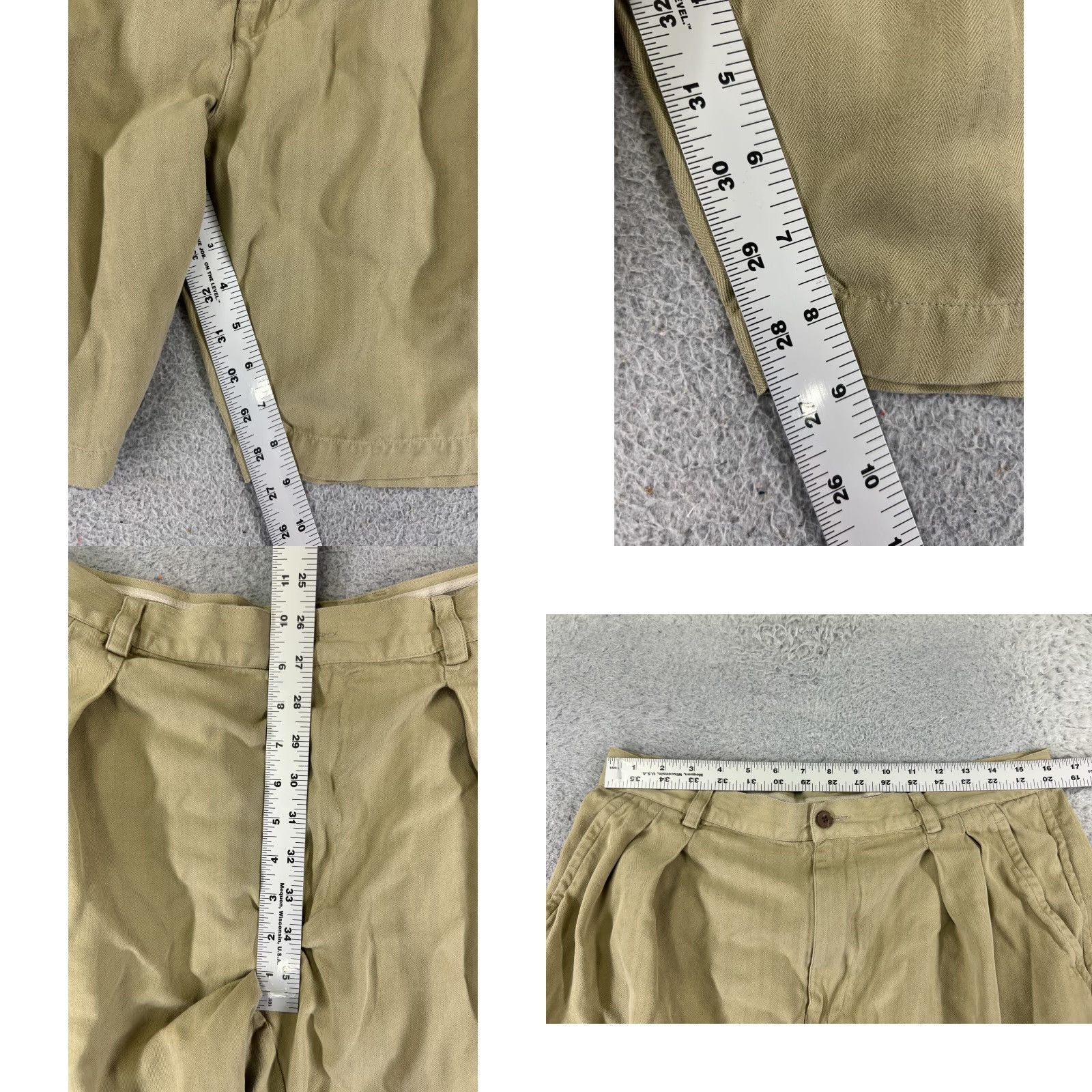 Tommy Bahama Tommy Bahama Shorts Men 34 Brown Bermuda Pleated 100% Silk Chevron Stripe 34x9 Size US 34 / EU 50 - 8 Thumbnail