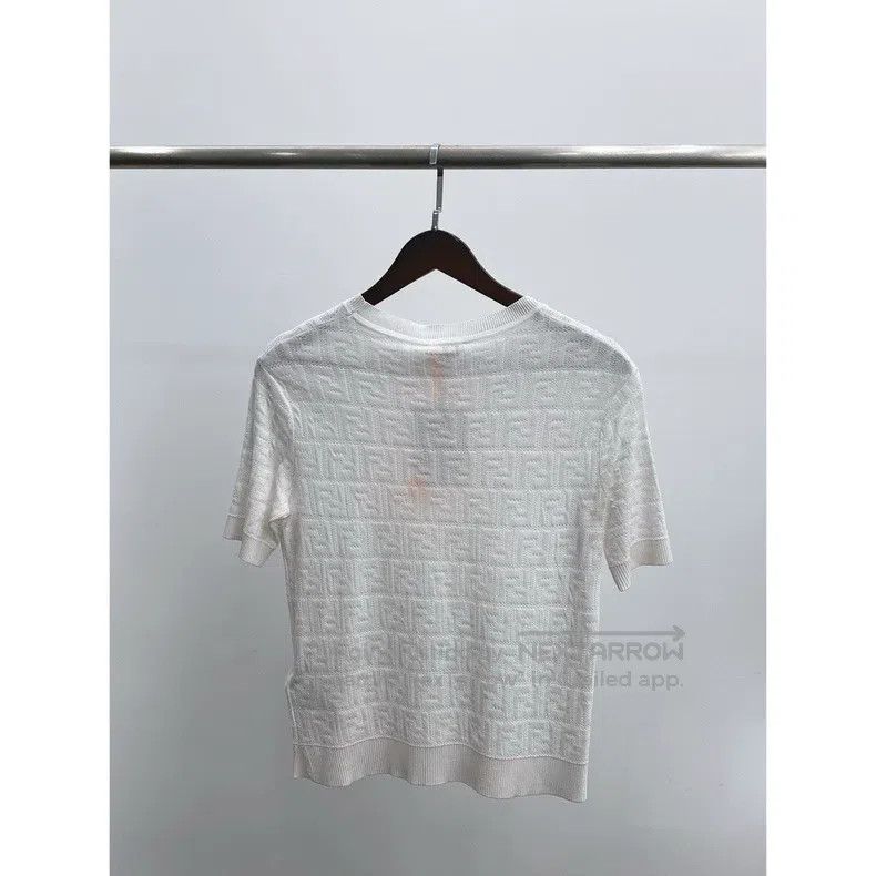 Fendi Fendi White dark pattern full print logo Size XS / US 0-2 / IT 36-38 - 2 Thumbnail
