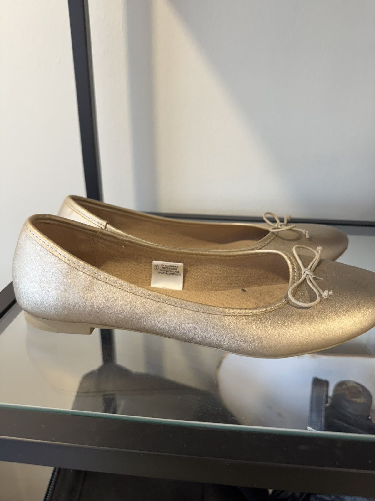 Japanese Brand × Tru-Spec × Vintage Ballet Flats Bow Gold Balenciaga Inspired Women 9 Size US 9 / IT 39 - 3 Thumbnail
