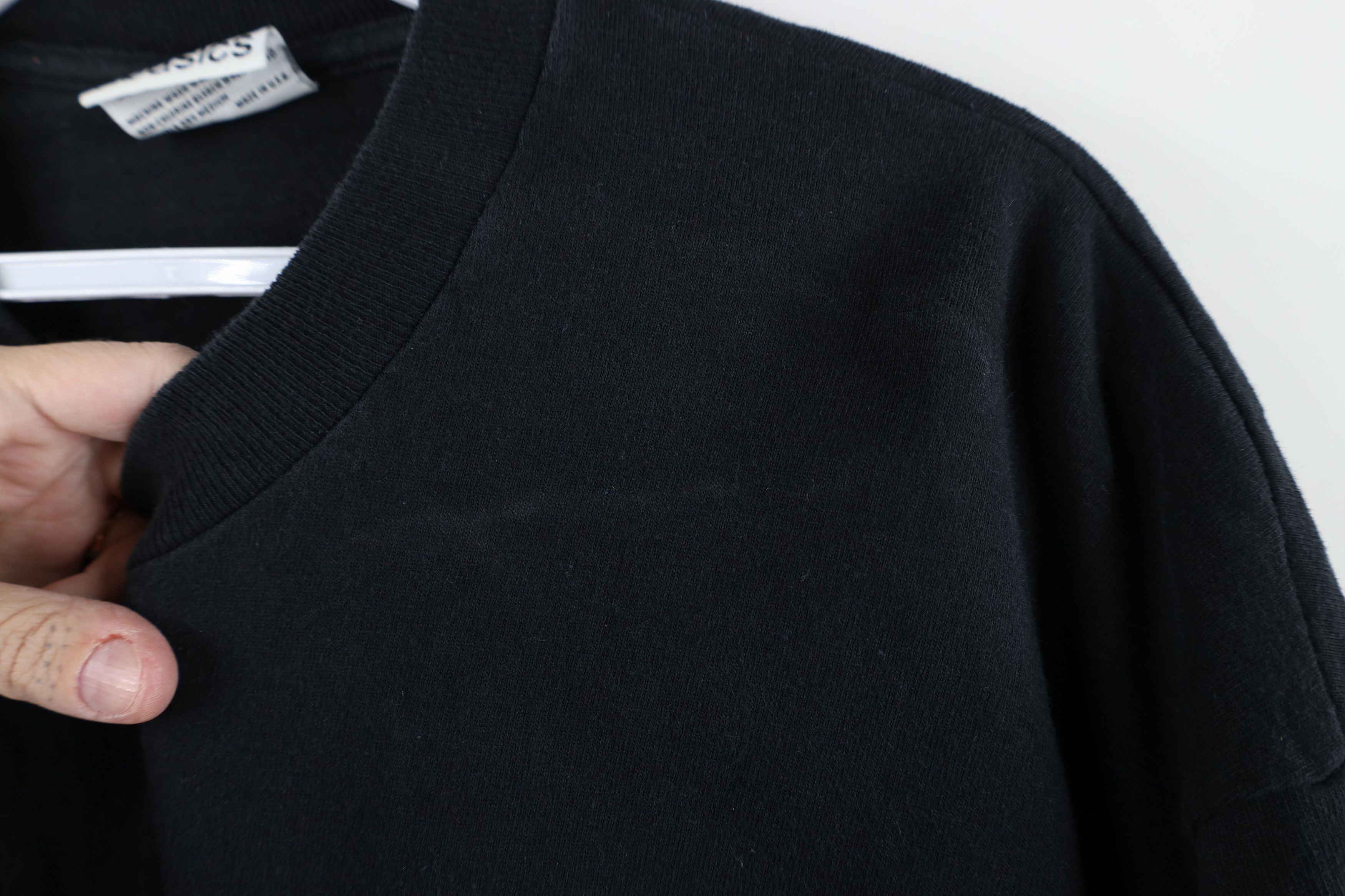 Vintage Vintage 90s Streetwear Blank Heavy Cotton T-Shirt Black USA Size US XXL / EU 58 / 5 - 4 Thumbnail