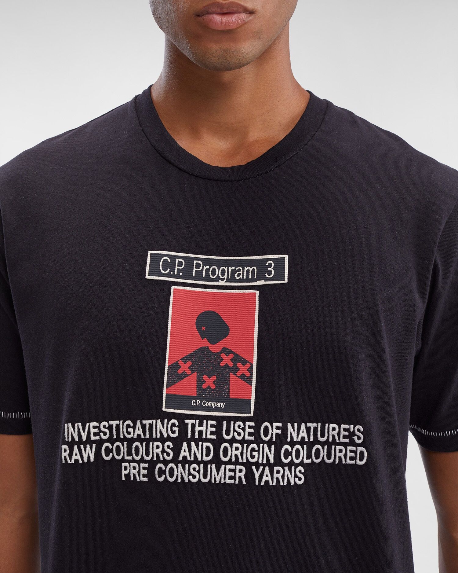 C.P. Company o1y1224 Logo Crewneck T-Shirt in Black Size US S / EU 44-46 / 1 - 4 Thumbnail