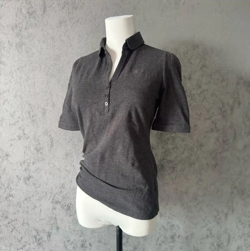 Burberry Burberry Gray Short Sleeve Polo T-Shirt Size S / US 4 / IT 40 - 1 Thumbnail