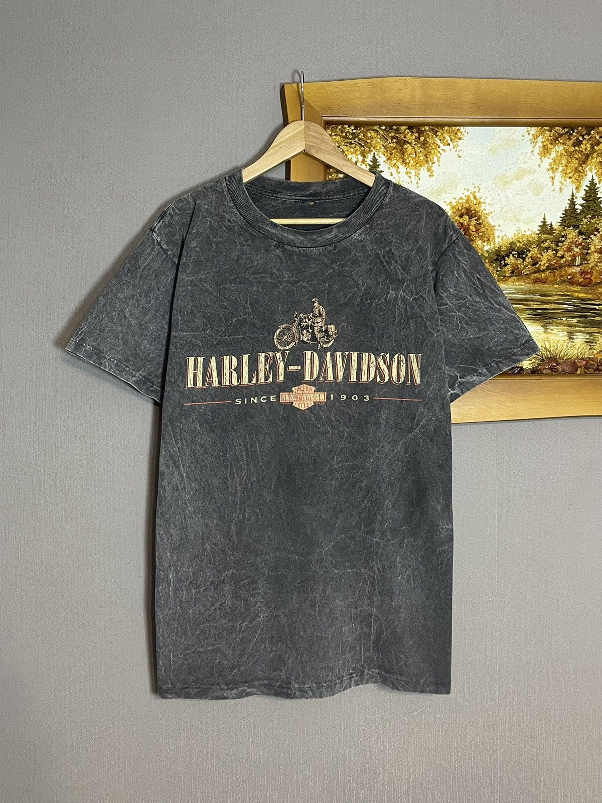 Harley Davidson × Vintage × West Coast Choppers Vintage 2001 Harley Davidson Washed Faded T-shirt Size US L / EU 52-54 / 3 - 1 Thumbnail