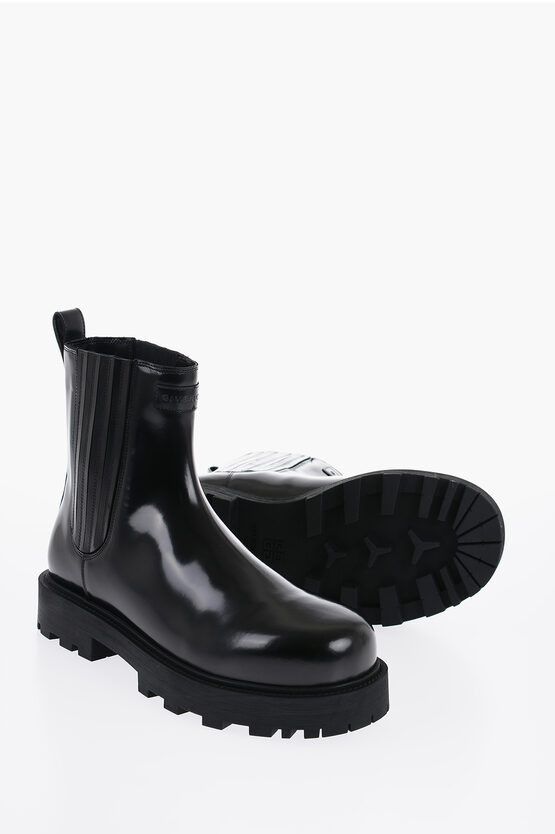 Givenchy Brushed Leather Chelsea Boots with Tank Sole Size US 7 / EU 40 - 1 Thumbnail