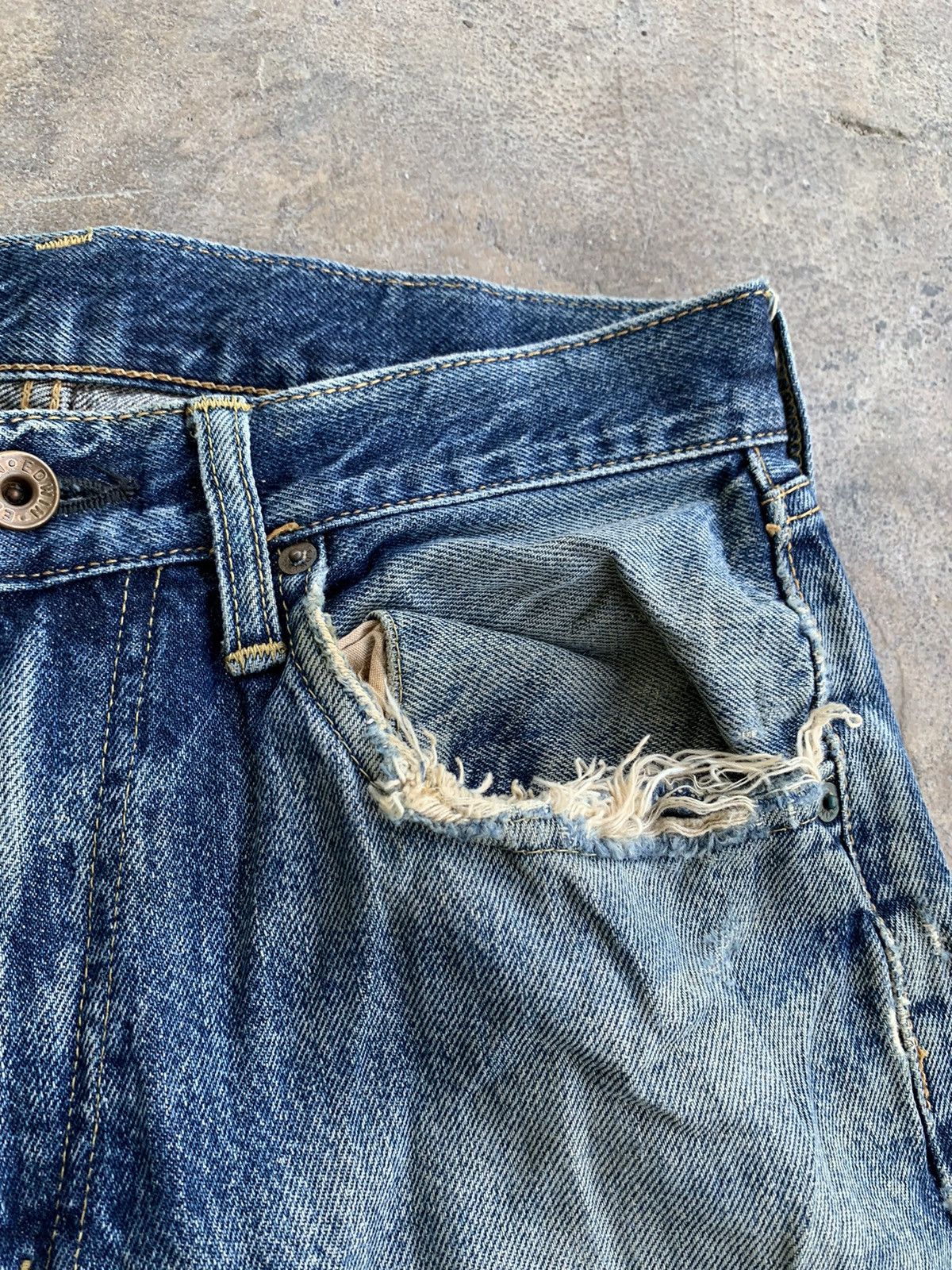 Edwin × If Six Was Nine Vintage Distressed Edwin 505 Redline Selvedge Denim Size US 27 - 16 Thumbnail