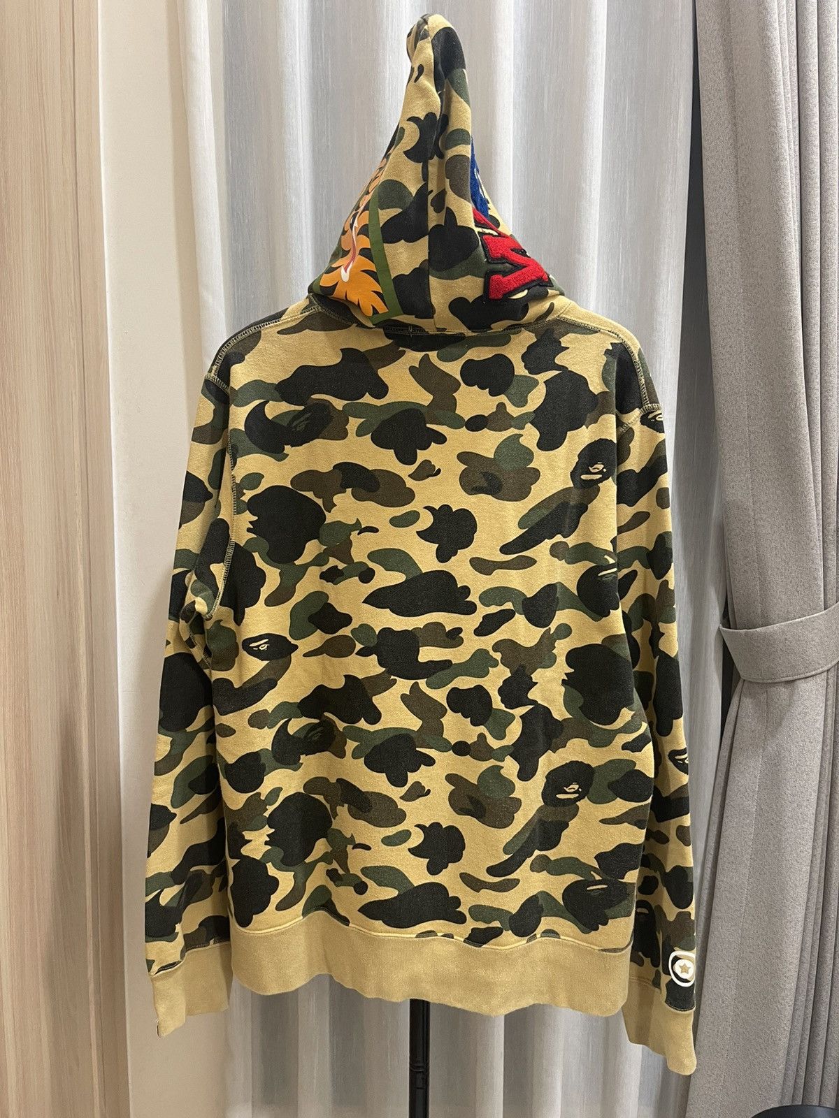Bape BAPE WGM 1st Yellow Camo Shark Full Zip Hoodie Size US XL / EU 56 / 4 - 4 Thumbnail