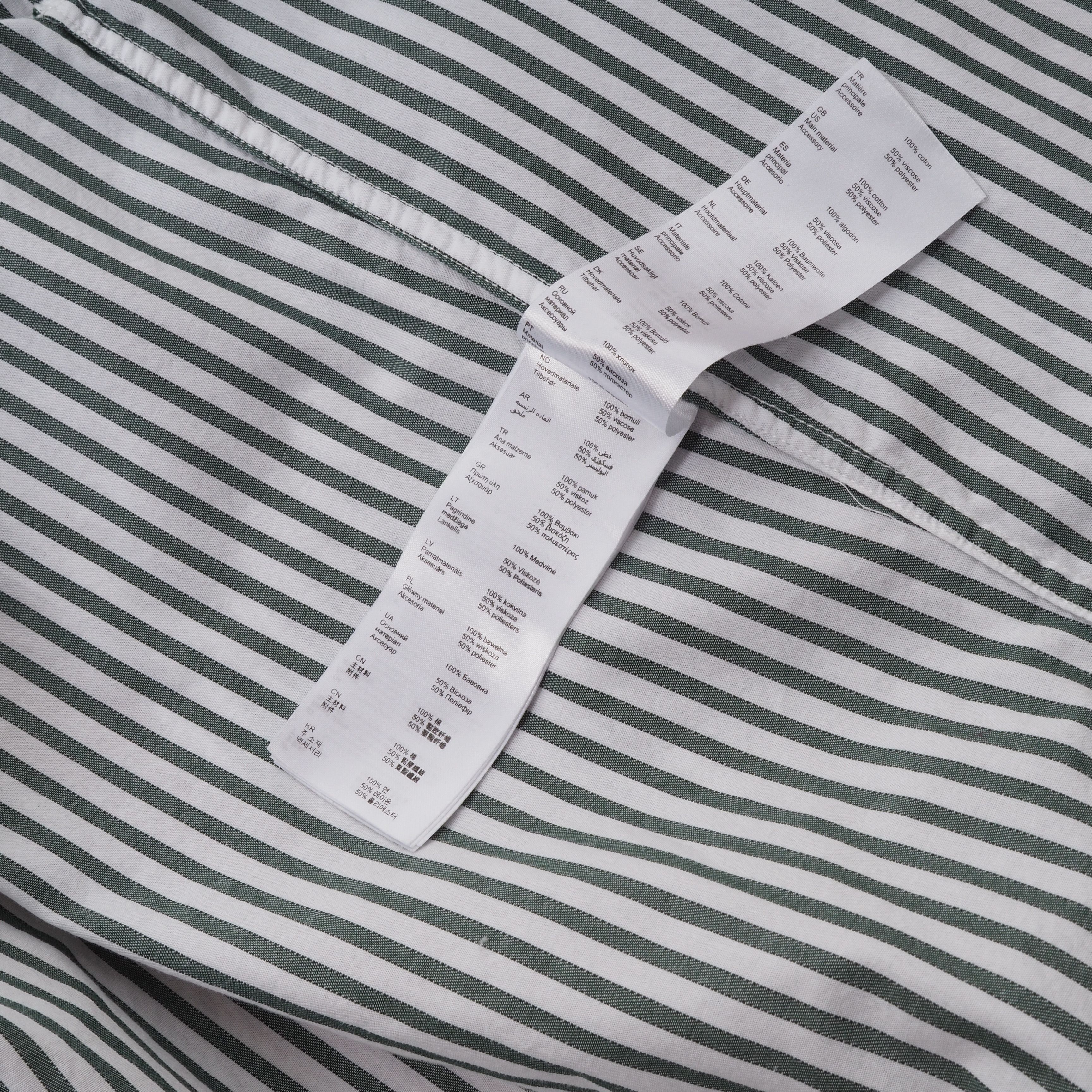 Maje Maje Paris Women's Green White Stripe Cotton Blouse Shirt Size S / US 4 / IT 40 - 8 Thumbnail