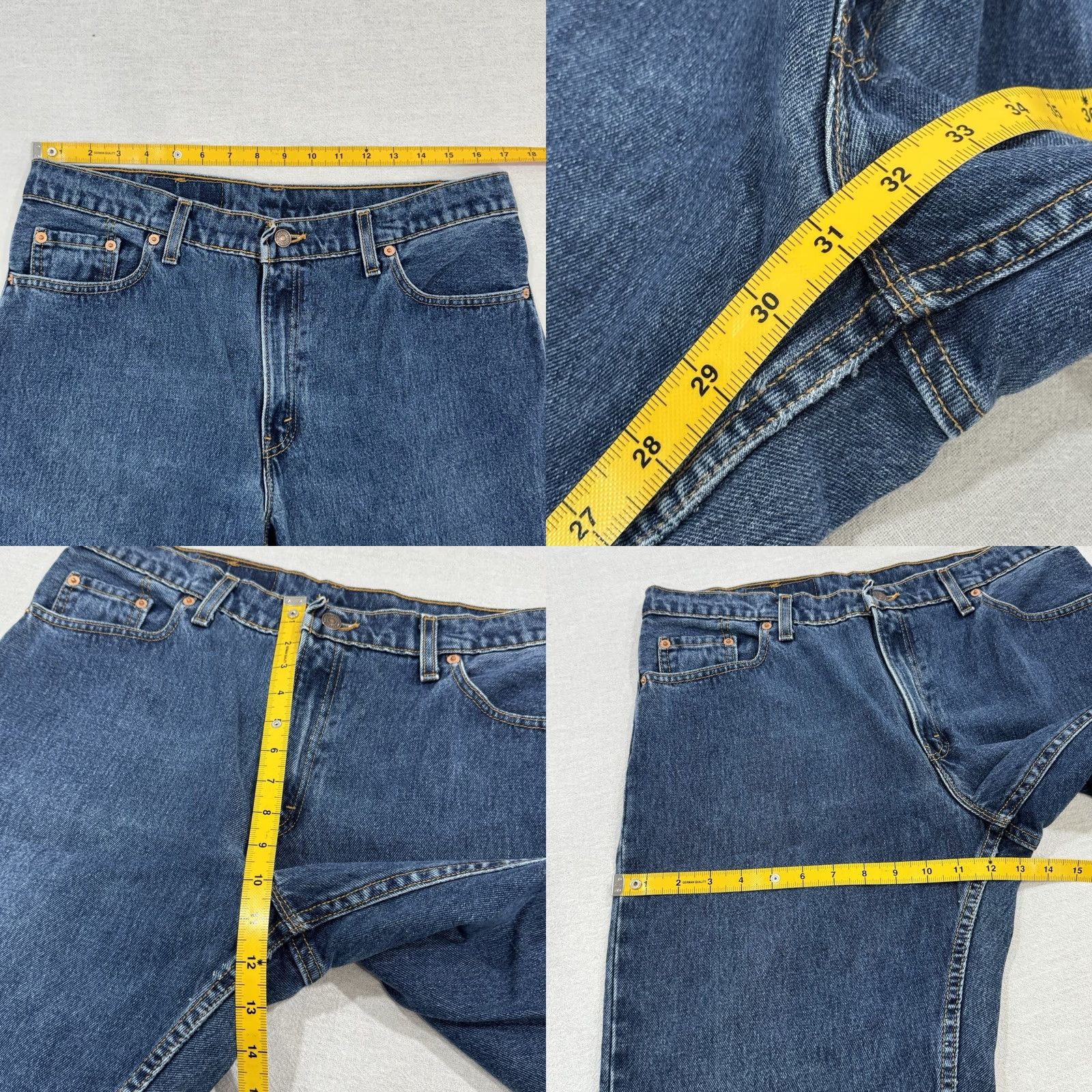 Levi's VINTAGE Levi’s 556 Jeans 14 Med Guys Fit Straight Leg 90s Blue Denim USA Women’s Regular Size 34x31 Girls/Mens? Size 36" / US 14 / IT 50 - 8 Thumbnail
