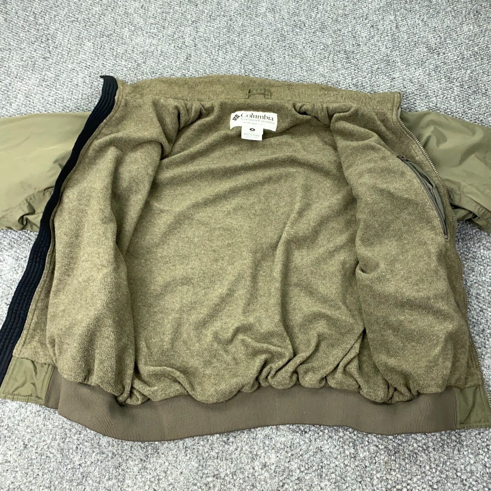 Vintage VINTAGE Columbia Bomber Jacket Mens M Beige Nylon Lined Full Zip 90s Retro Army Casual Workwear Size US M / EU 48-50 / 2 - 5 Thumbnail