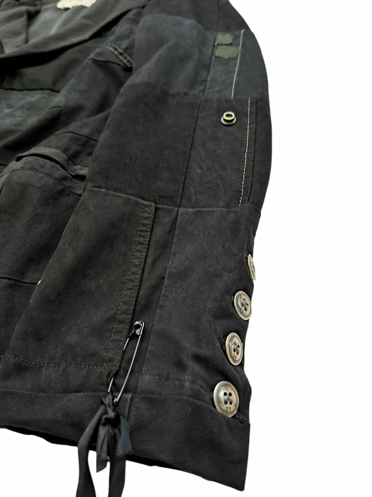 Greg Lauren Sz2 1/1 Black Workwear Tux Ollie Blazer Patchwork Jacket Size US M / EU 48-50 / 2 - 8 Thumbnail