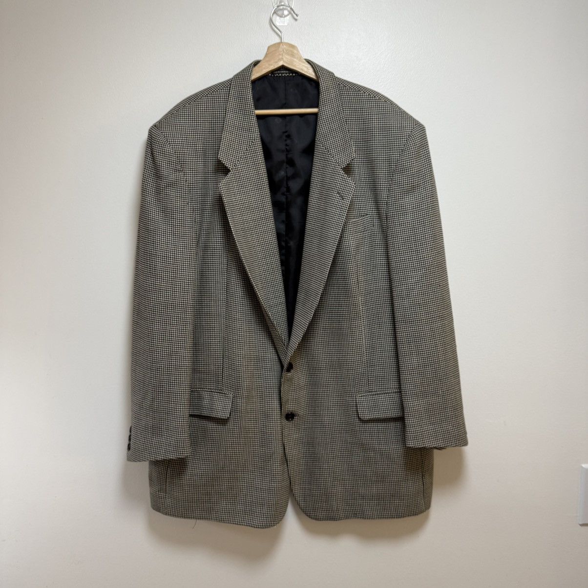 Pierre Balmain Pierre Balmain Wool Blazer Suit Jacket Size 52L Grey Black Size 52L - 1 Thumbnail