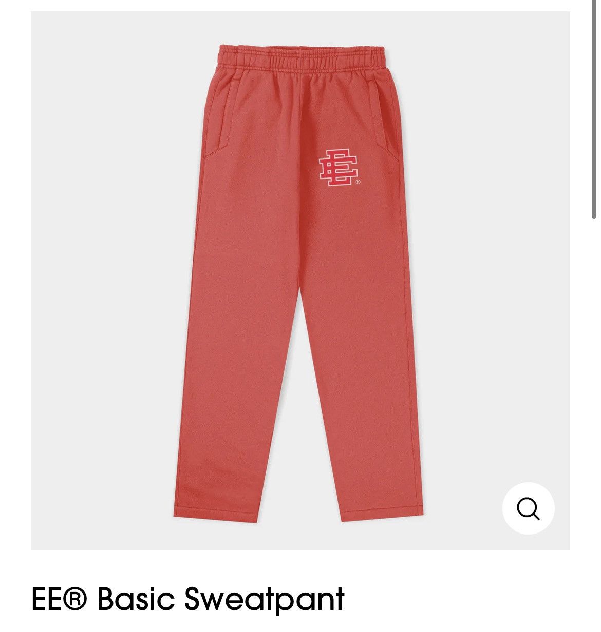 image of Eric Emanuel Pink W Pink Ee Sweatpants No Cuff Large, Men's (Size 32)