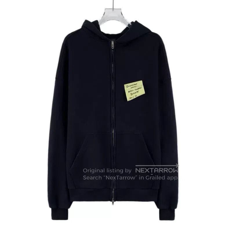 Balenciaga Balenciaga Black Labeled Cotton Hooded Zipper Long Sleeve Size US XS / EU 42 / 0 - 1 Thumbnail