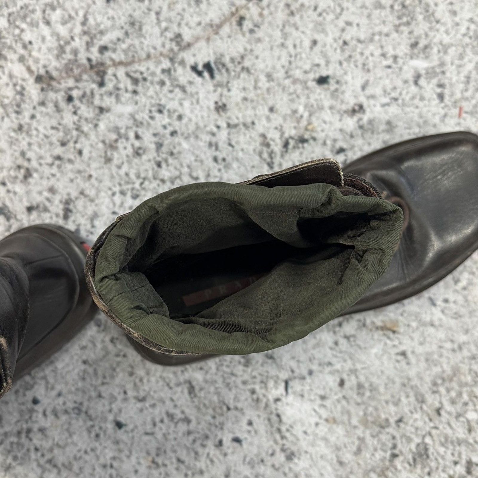 Prada Prada AW99 Archive Square Toe Vibram Combat Boots Size US 7.5 / EU 40-41 - 20 Thumbnail