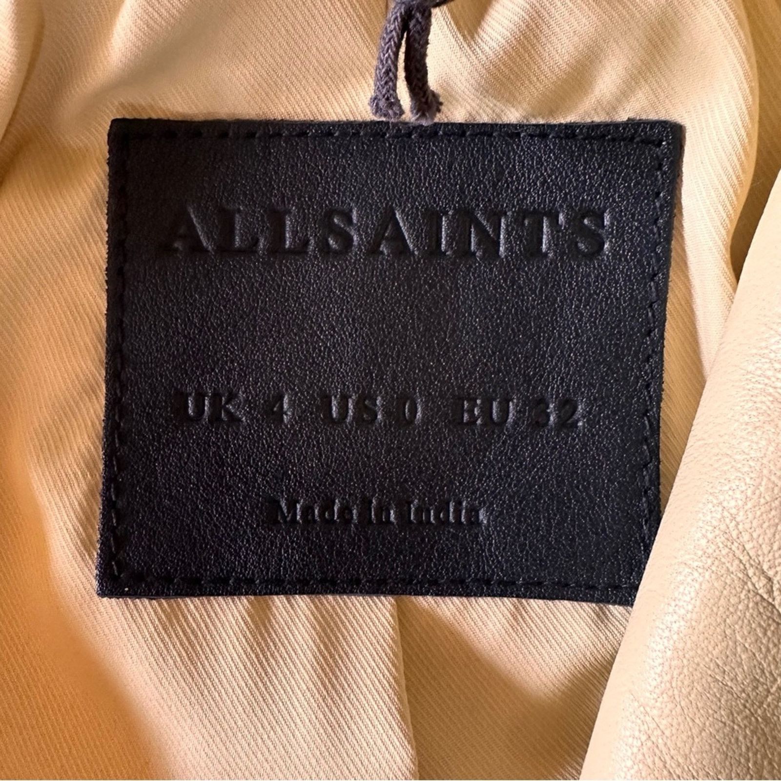Allsaints AllSaints NWT Balfern Biker Jacket – Pale Yellow – Size 0 Size XS / US 0-2 / IT 36-38 - 12 Thumbnail
