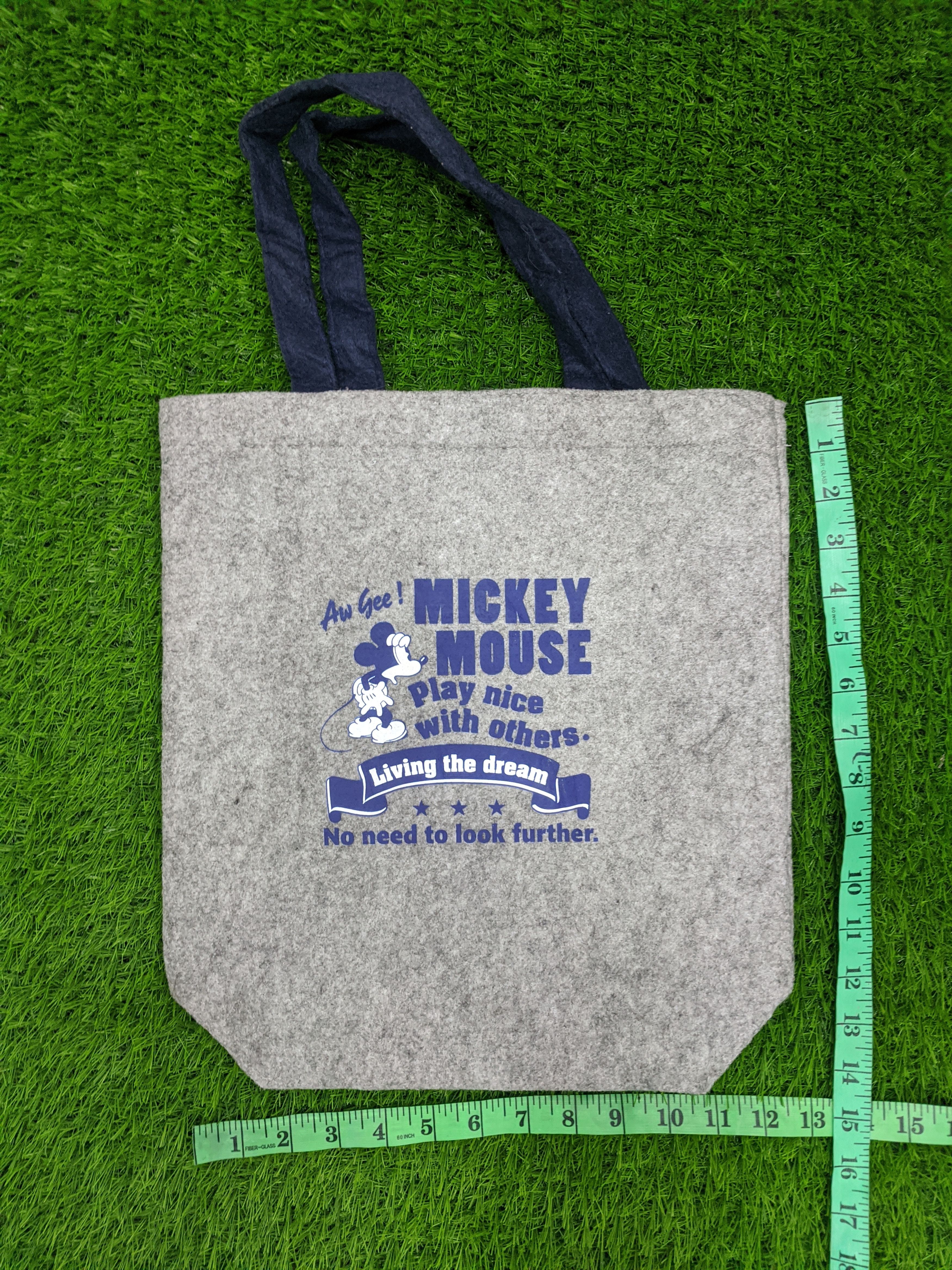 Mickey Mouse × Vintage Vintage Mickey Mouse Totebag Gray BG0013 Size ONE SIZE - 4 Thumbnail