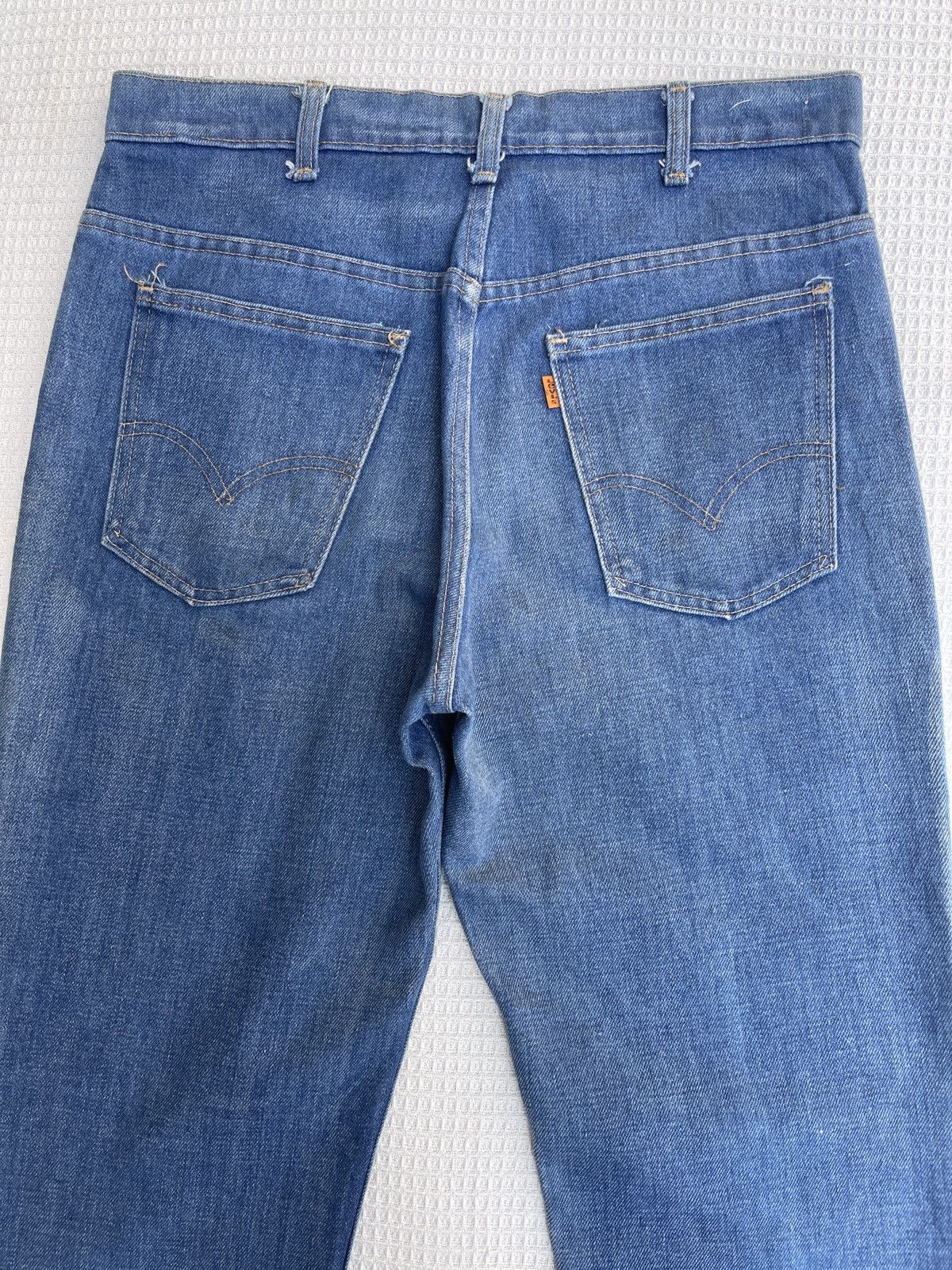 Levi's Rare🔥Vtg 70s Levis Orange Tab Flared Light Blue Jeans Size US 33 - 6 Thumbnail