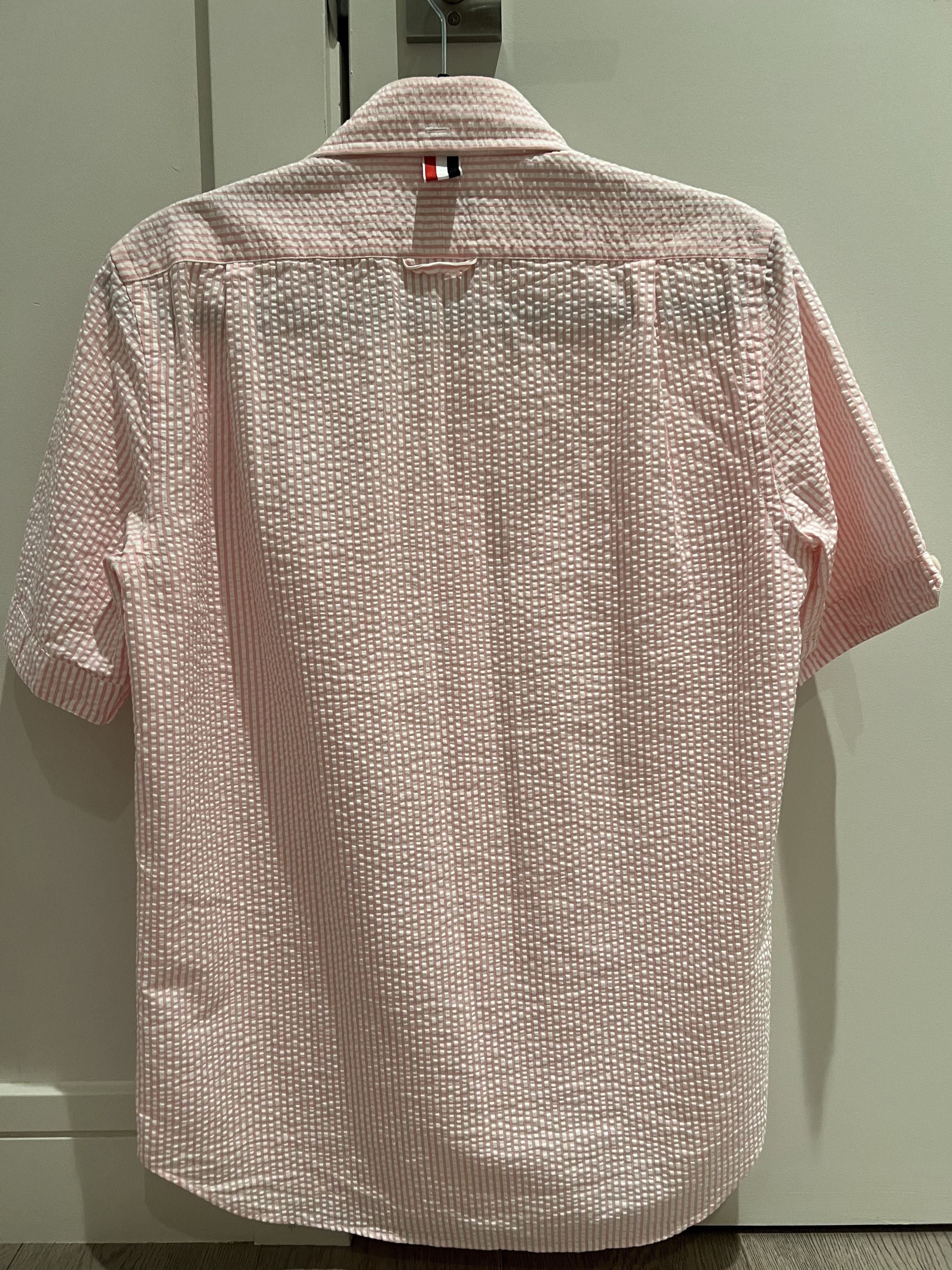 Thom Browne Striped Short-Sleeved Seersucker Shirt Size US XS / EU 42 / 0 - 2 Thumbnail