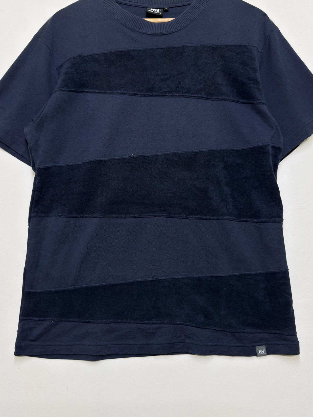 Helly Hansen Vintage Helly Hansen Patchwork Stripe Textured Short Sleeve Size US M / EU 48-50 / 2 - 6 Thumbnail