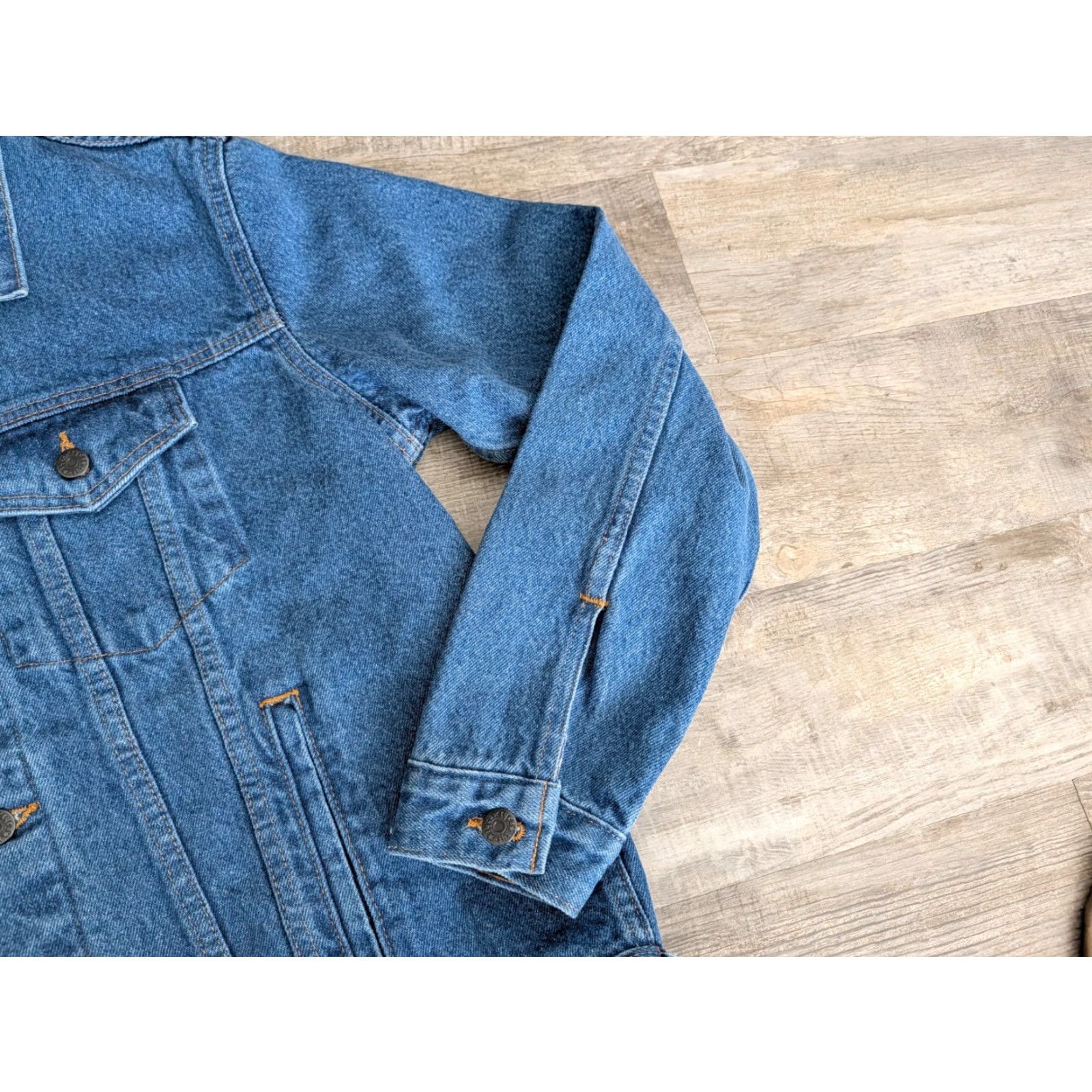 Denime VINTAGE Tyca Denim Embossed UP Michigan Trucker Jacket Size US 29 - 4 Thumbnail