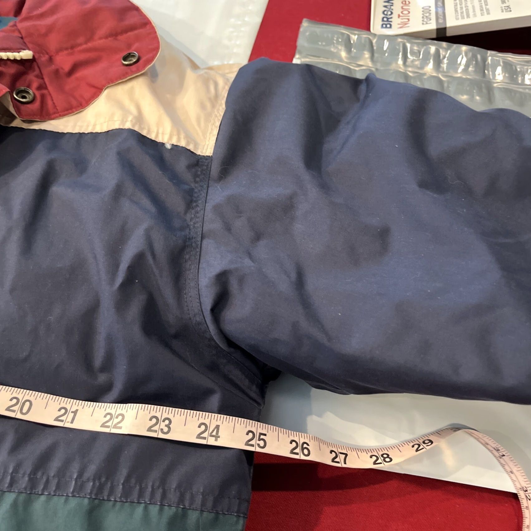 Vintage VINTAGE Mighty Mac Nordsac DOWN PUFFER JACKET REVERSIBLE COAT Stripes Blue Green Burgundy STRIPE Size US M / EU 48-50 / 2 - 6 Thumbnail