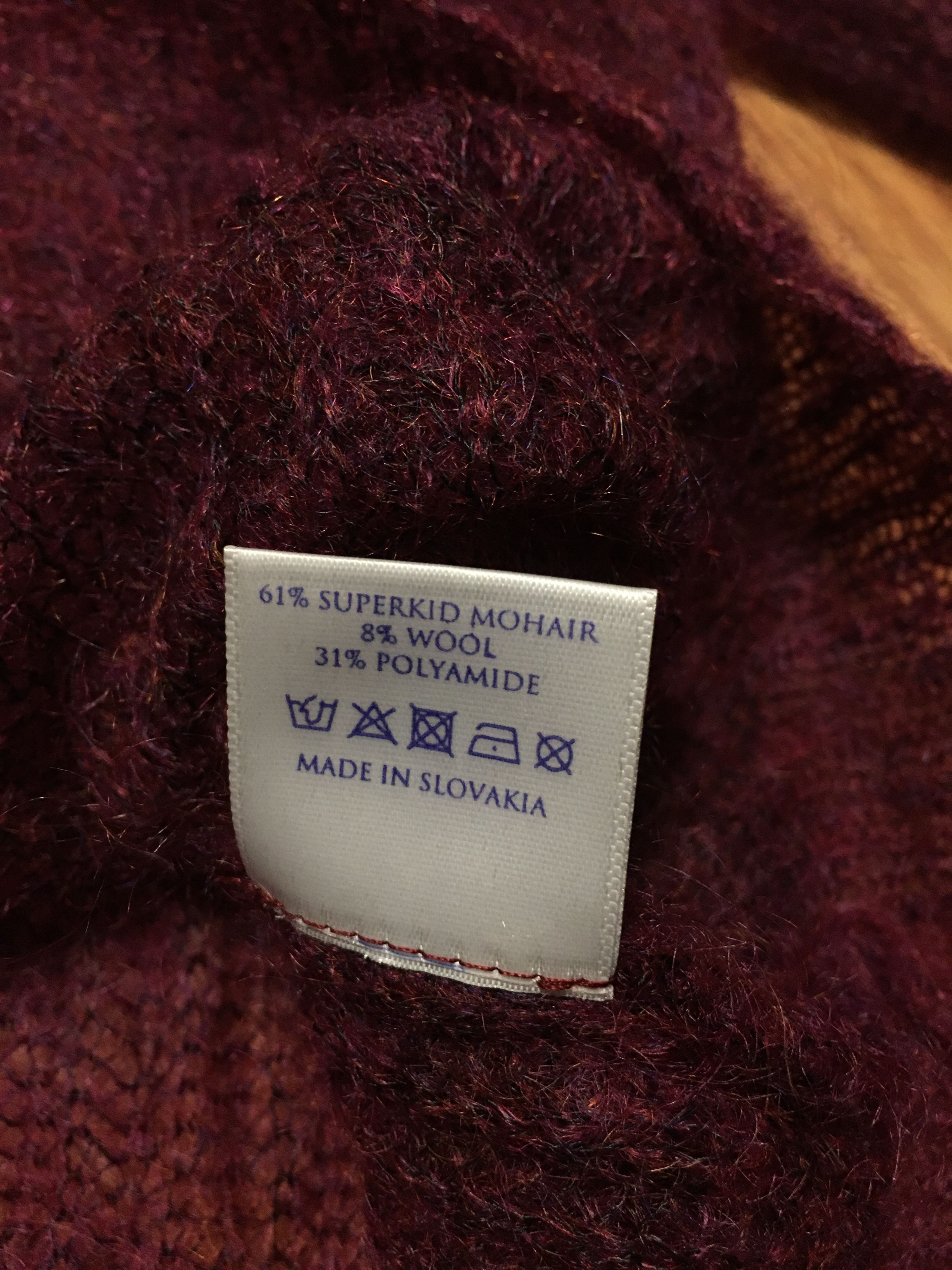 Other BRORA Superkid Mohair Knit Sweater Burgundy Size UK10 Size M / US 6-8 / IT 42-44 - 9 Thumbnail
