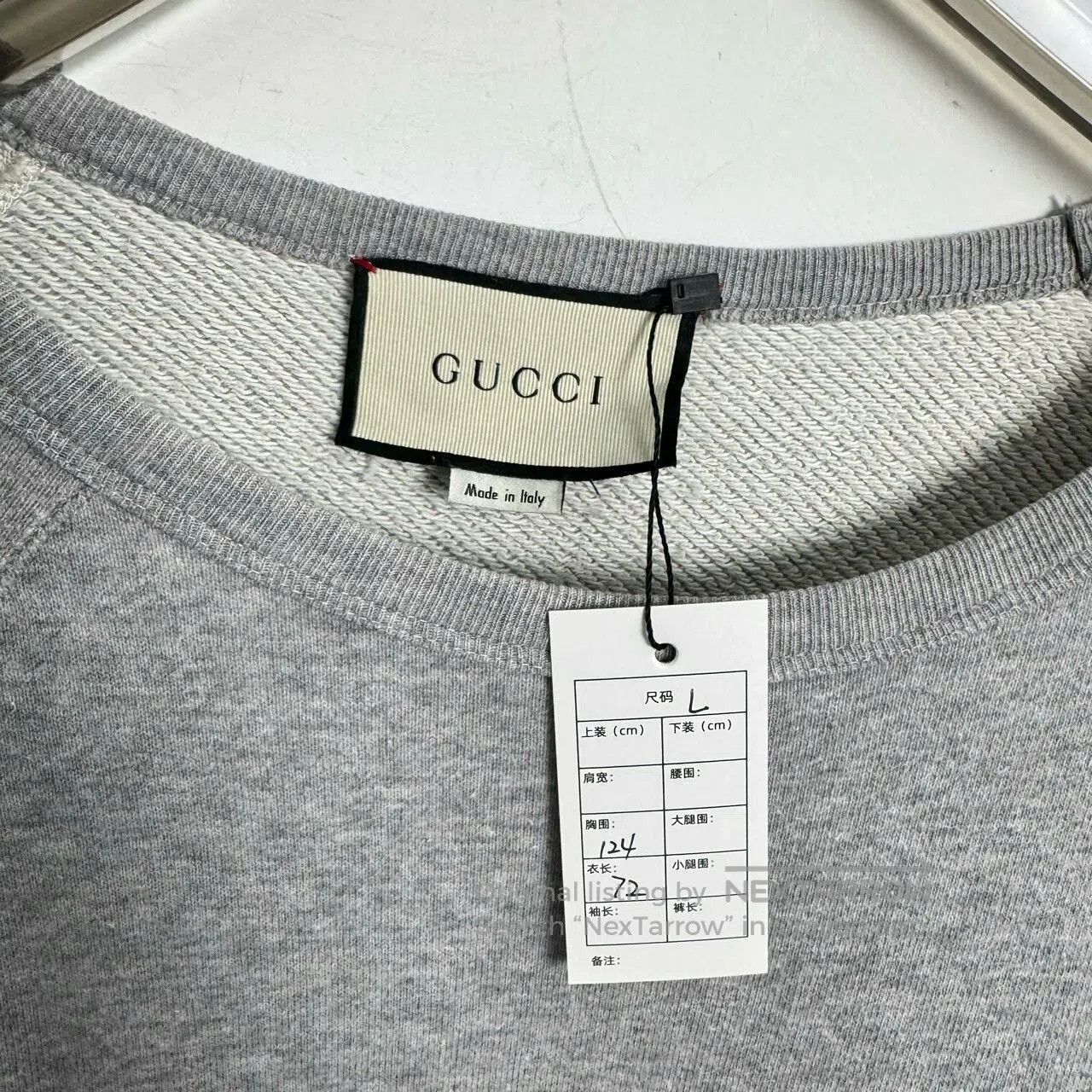 Gucci Gucci Gray Logo Sweatshirt for Men. Size US L / EU 52-54 / 3 - 3 Thumbnail