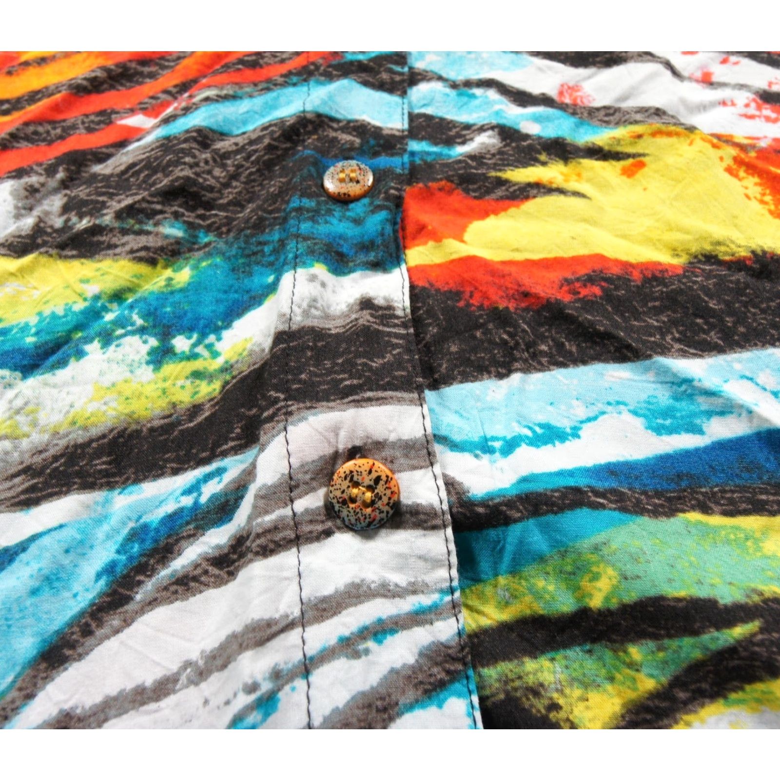 Jams World VINTAGE Jams World Shirt Womens XLarge Hawaiian Button Down Short Sleeve Abstract Ladies Size XL / US 12-14 / IT 48-50 - 4 Thumbnail