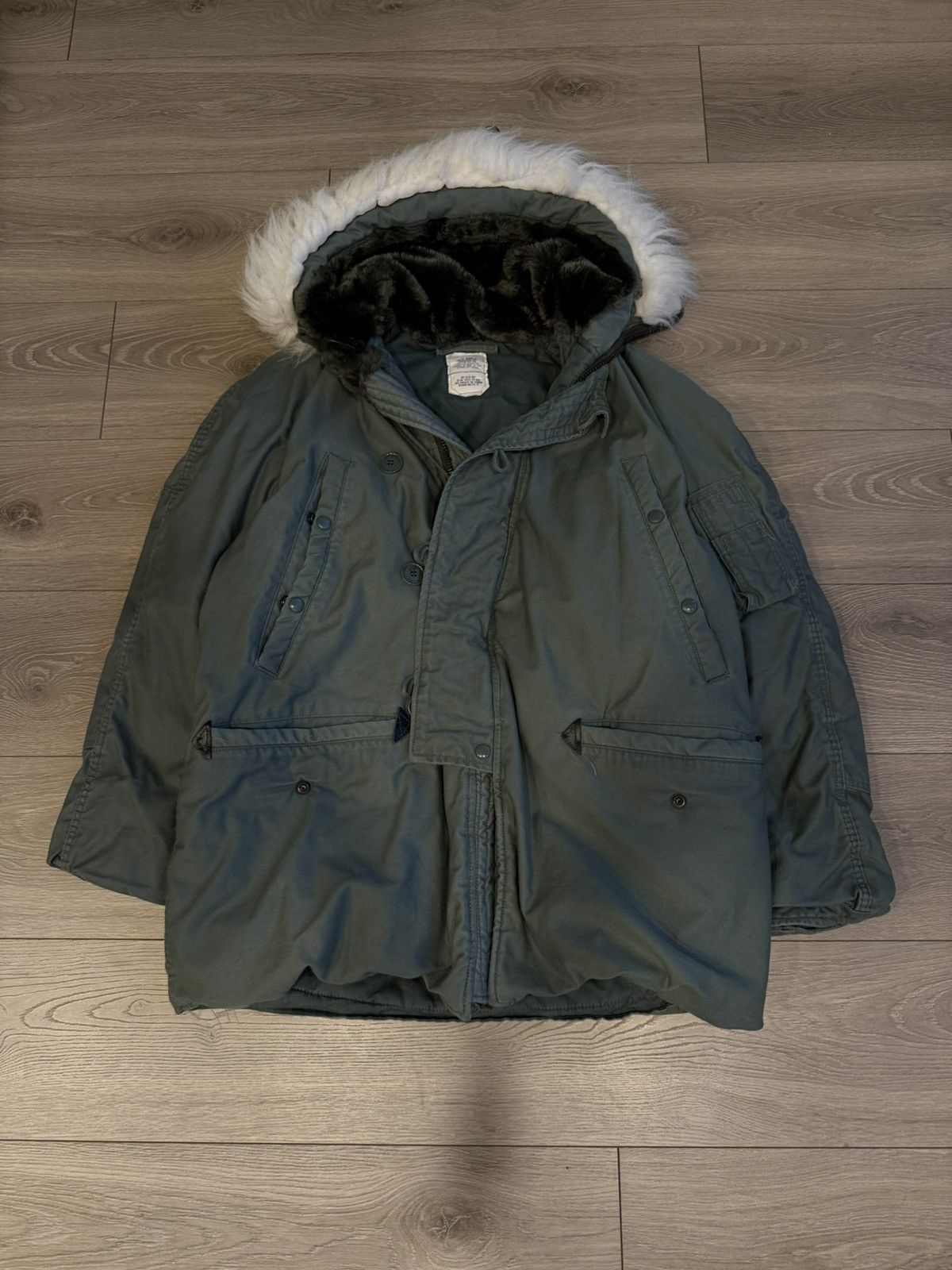 Vintage Vintage 80’s Army Green N-3B Jacket Size US M / EU 48-50 / 2 - 1 Thumbnail