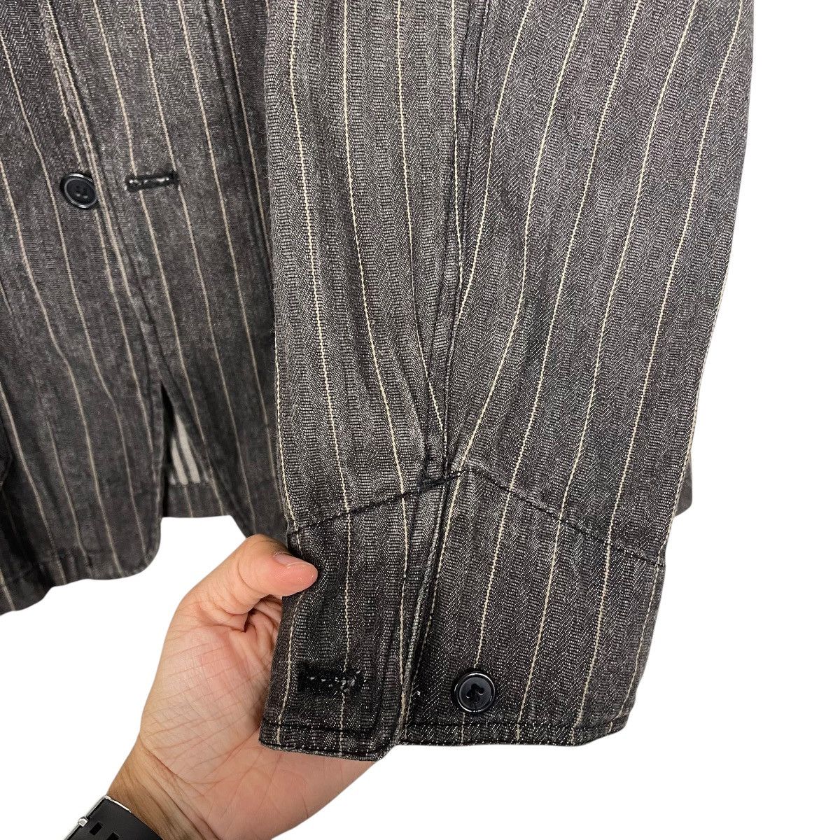 Japanese Brand Japanase Brand Suggestion Stripe Button Coat Jacket Size US L / EU 52-54 / 3 - 13 Thumbnail