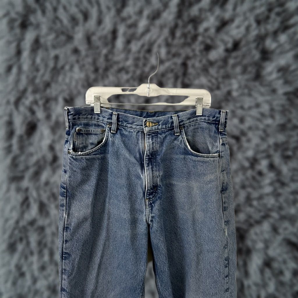 Carhartt VINTAGE Carhartt Jeans Mens 36x36 Blue Plaid Flannel Lined YKK Relaxed Fit Denim Shirt? Size US 36 / EU 52 - 1 Thumbnail