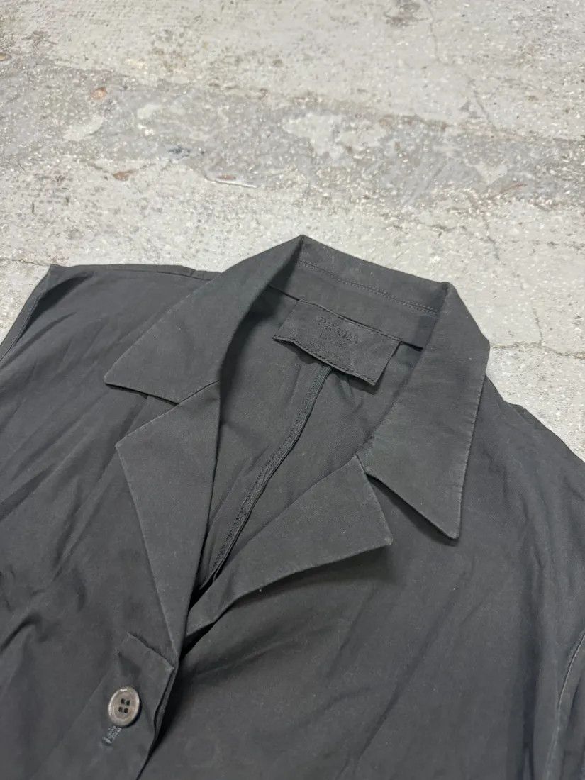 Designer × Prada × Vintage 2000s Prada Black Sleeveless Minimalist Shirt Size XS / US 0-2 / IT 36-38 - 8 Thumbnail