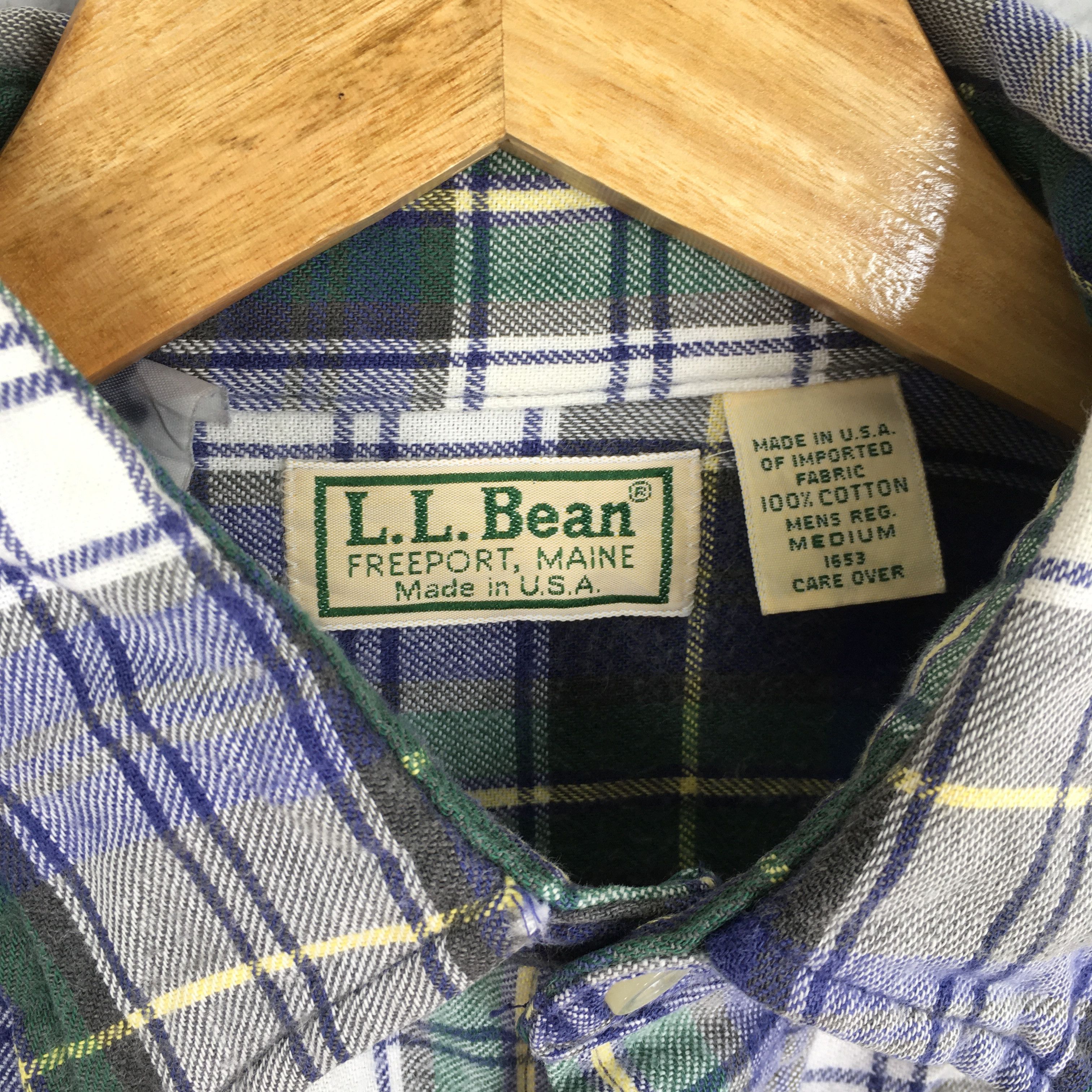 L.L. Bean Vintage LL Bean Flannel Checkered Shirt Medium Size US M / EU 48-50 / 2 - 5 Thumbnail