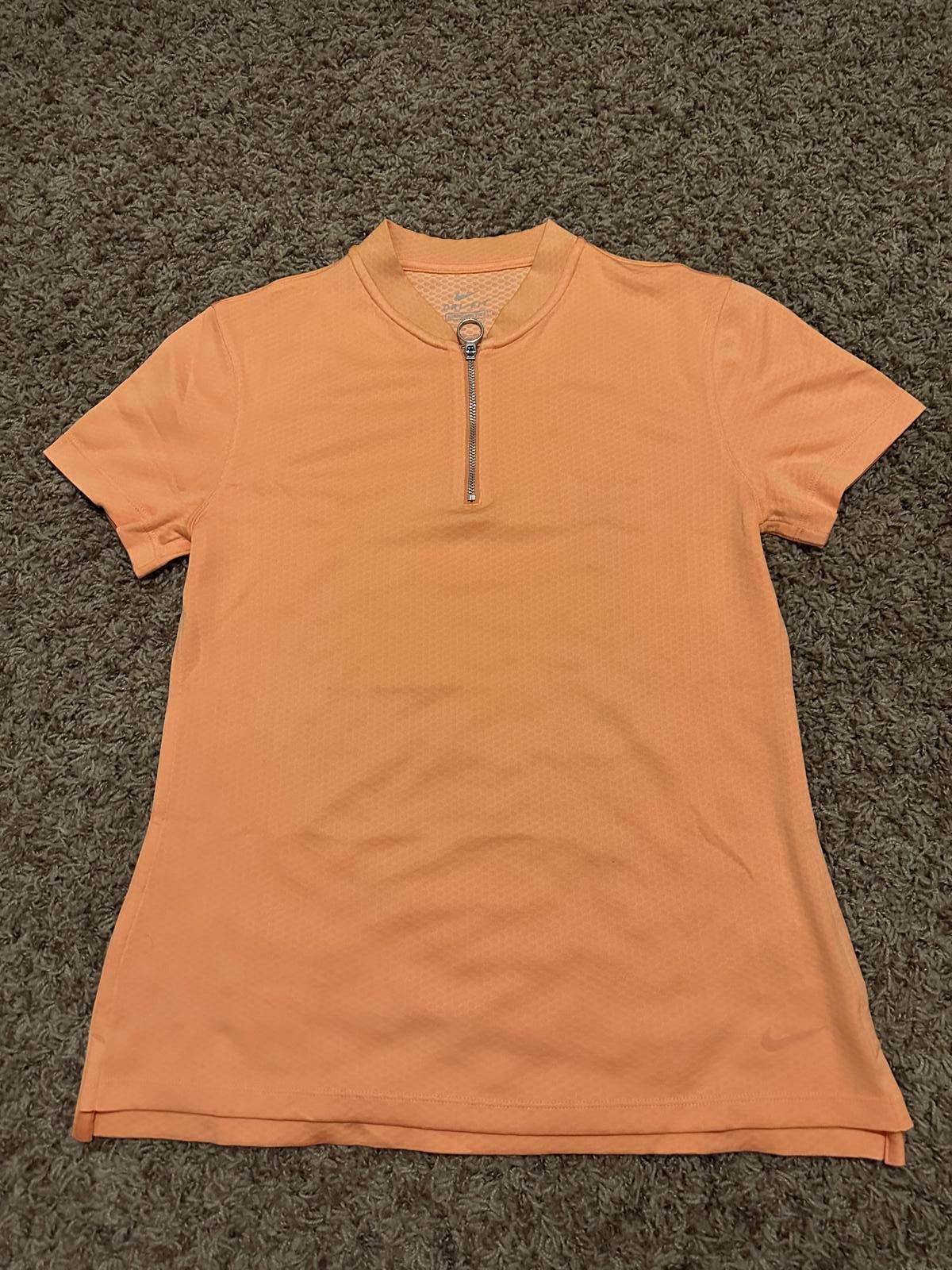 Nike Nike Women's Dry Fairway Blade Orange Polo Golf Sample Size S / US 4 / IT 40 - 1 Thumbnail