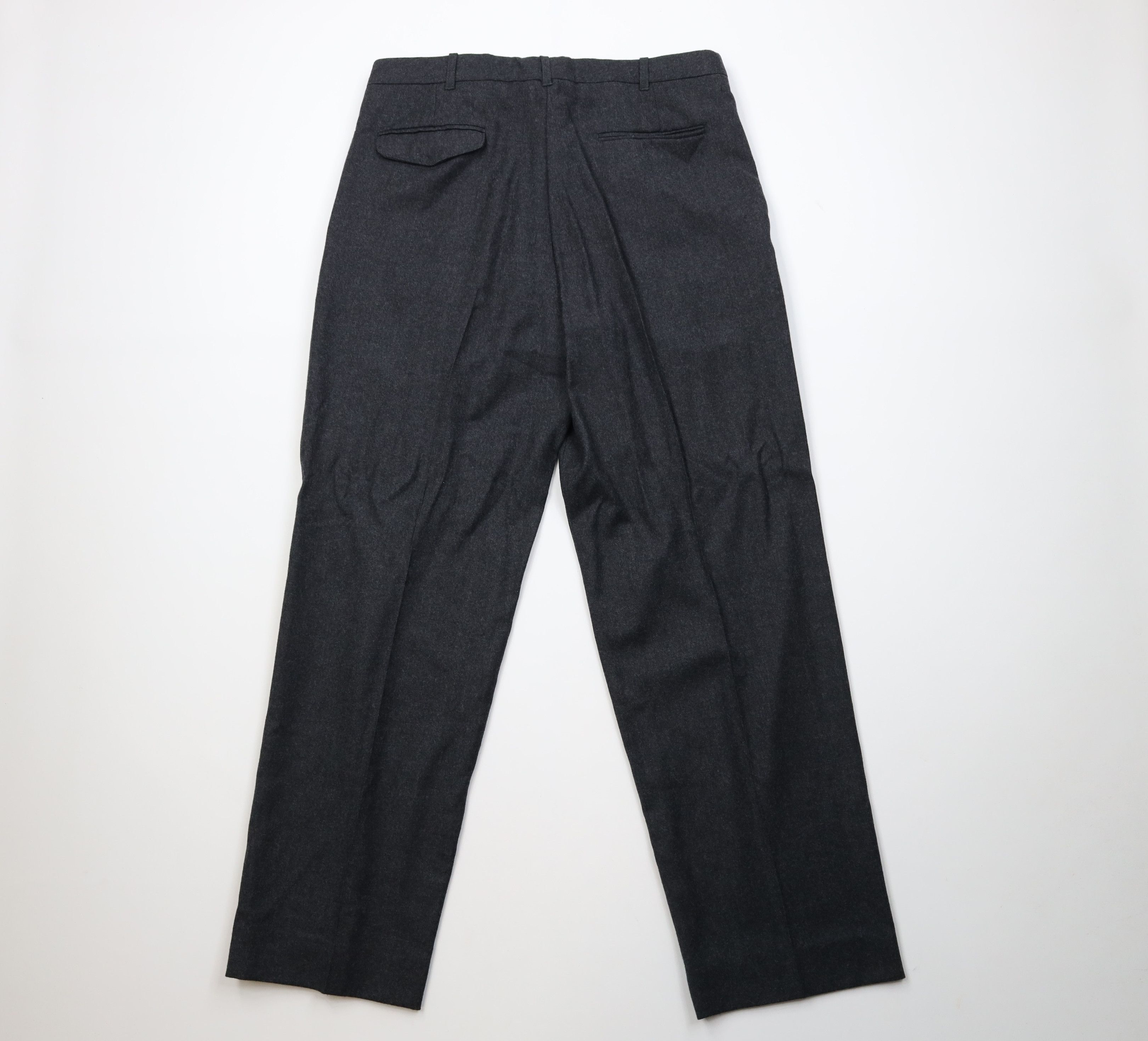 Vintage Vintage 70s Streetwear Heavy Wool Wide Leg Chino Pants Gray Size US 36 / EU 52 - 10 Thumbnail