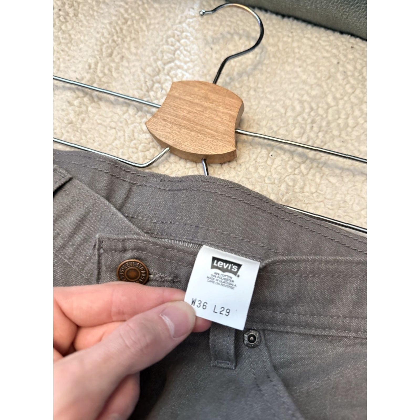 Levi's VINTAGE Levi's Signature Action Jeans Mens 36/29 Gray 90s Straight Pants Brand New with Tags Size US 36 / EU 52 - 5 Thumbnail