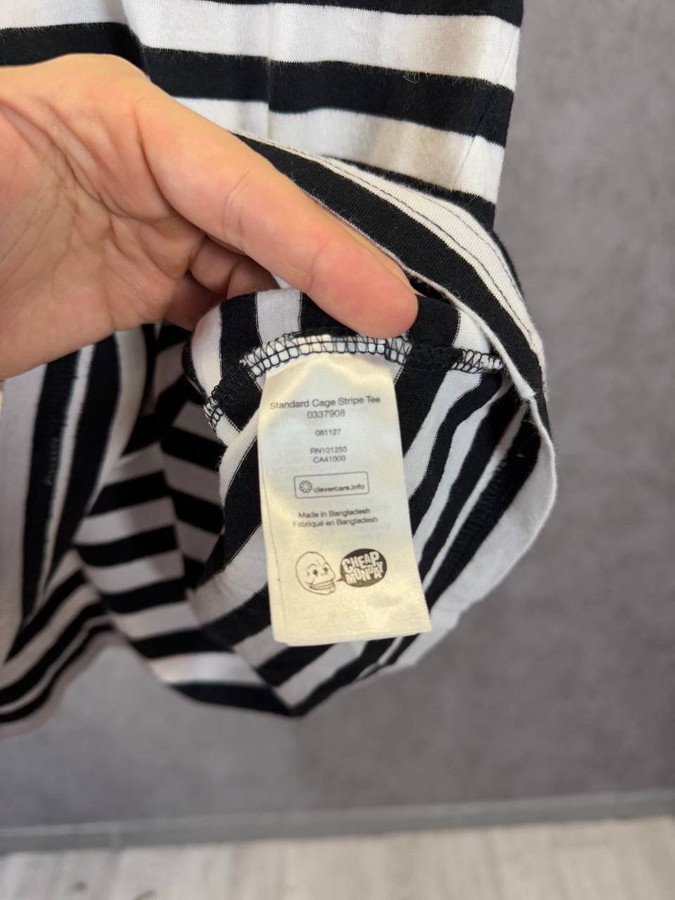 Cheap Monday × Designer Cheap Monday designer big center logo striped tee Size US M / EU 48-50 / 2 - 5 Thumbnail