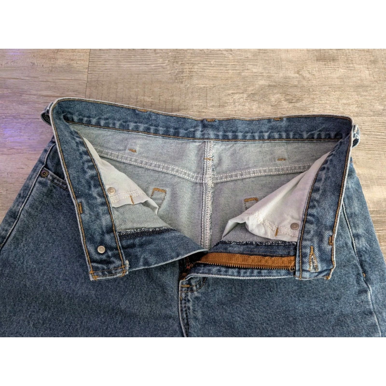 Carhartt VINTAGE Carhartt Jeans 32X32 Mens 5-Pocket Denim Straight Workwear Blue Logo Distressed Size US 32 / EU 48 - 7 Thumbnail