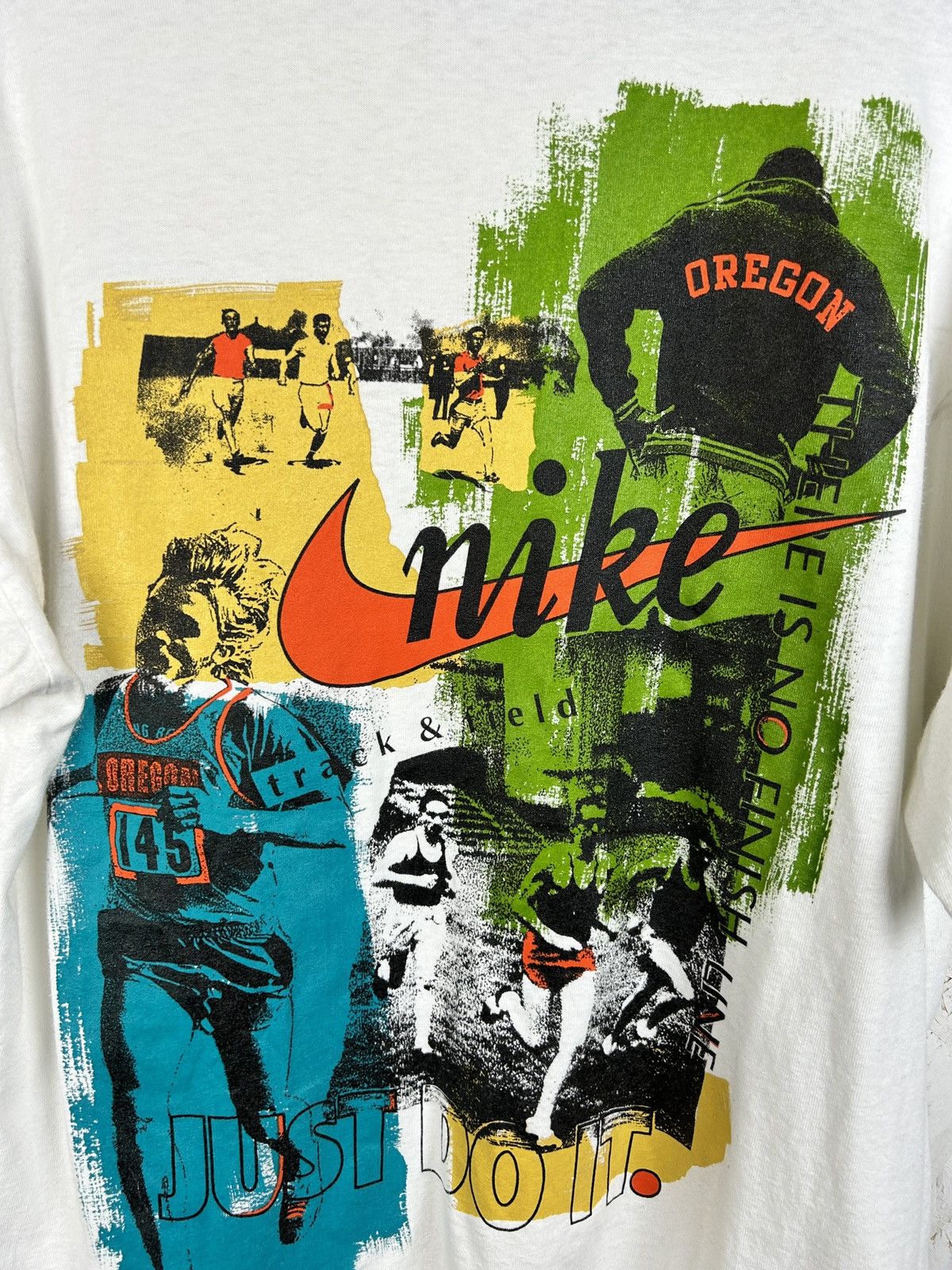 Nike 90s Vintage Nike Running Track & Field Single Stitch T-Shirt Size US L / EU 52-54 / 3 - 2 Thumbnail