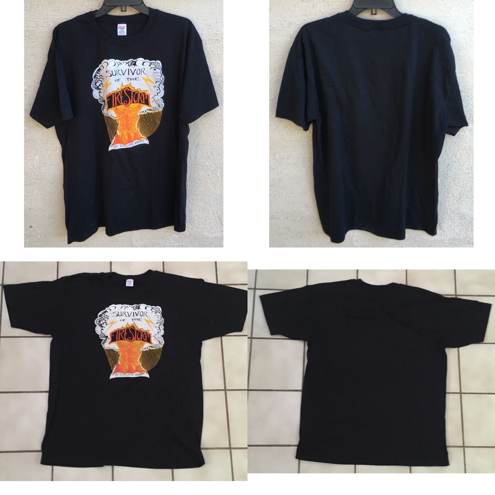 Jerzees VINTAGE Survivor Of The Firestorm Of Tuolumne County T Shirt Jerzees By Russell Size US XL / EU 56 / 4 - 8 Thumbnail