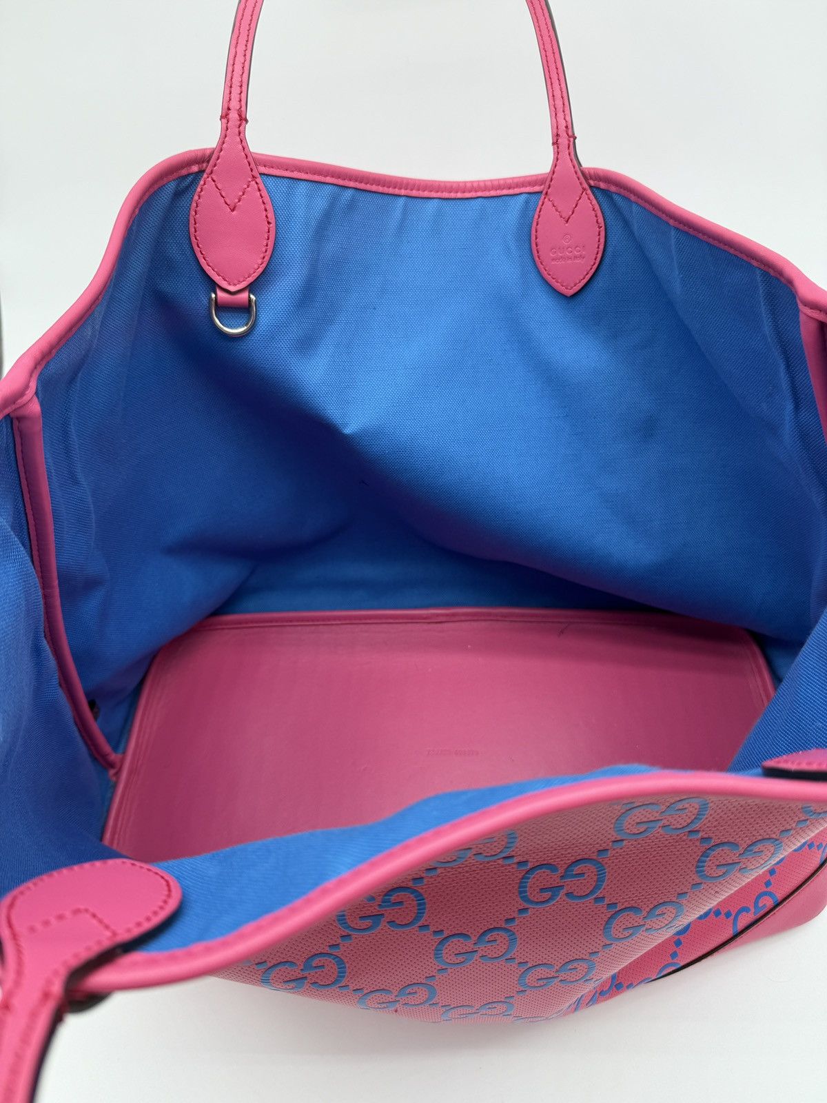 Gucci Gucci Pink & Blue Monogram Tote Size ONE SIZE - 10 Thumbnail