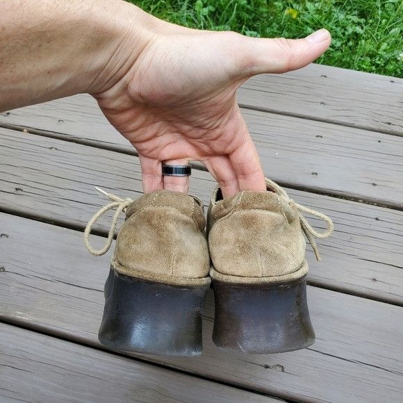 Vintage Vintage 90s y2k Bratz Camel Tan Suede Leather Corset Loafer Size US 10 / IT 40 - 5 Thumbnail