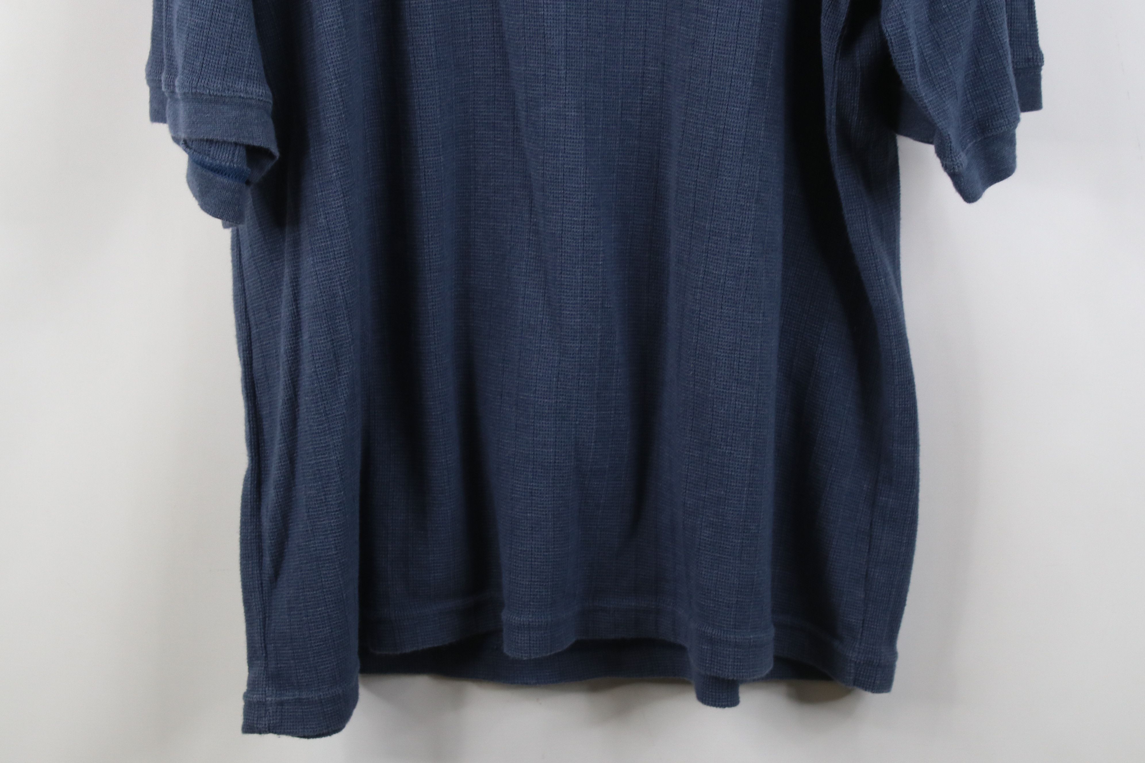 Vintage Vintage 90s Streetwear Thermal Knit Ringer Henley T-Shirt Size US L / EU 52-54 / 3 - 11 Thumbnail