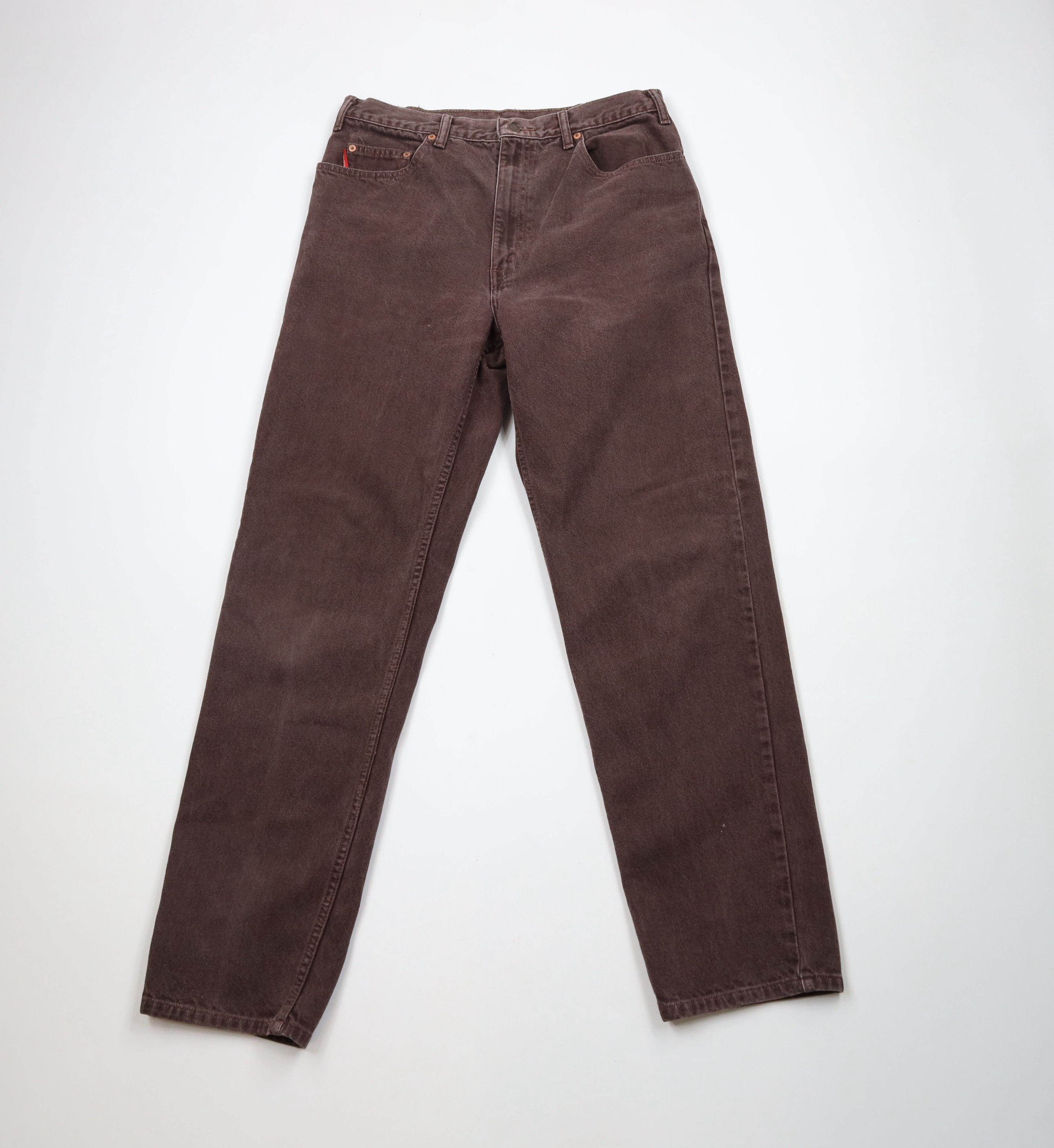 Vintage Vintage 90s Streetwear Straight Leg Denim Jeans Brown Cotton Size US 32 / EU 48 - 1 Thumbnail