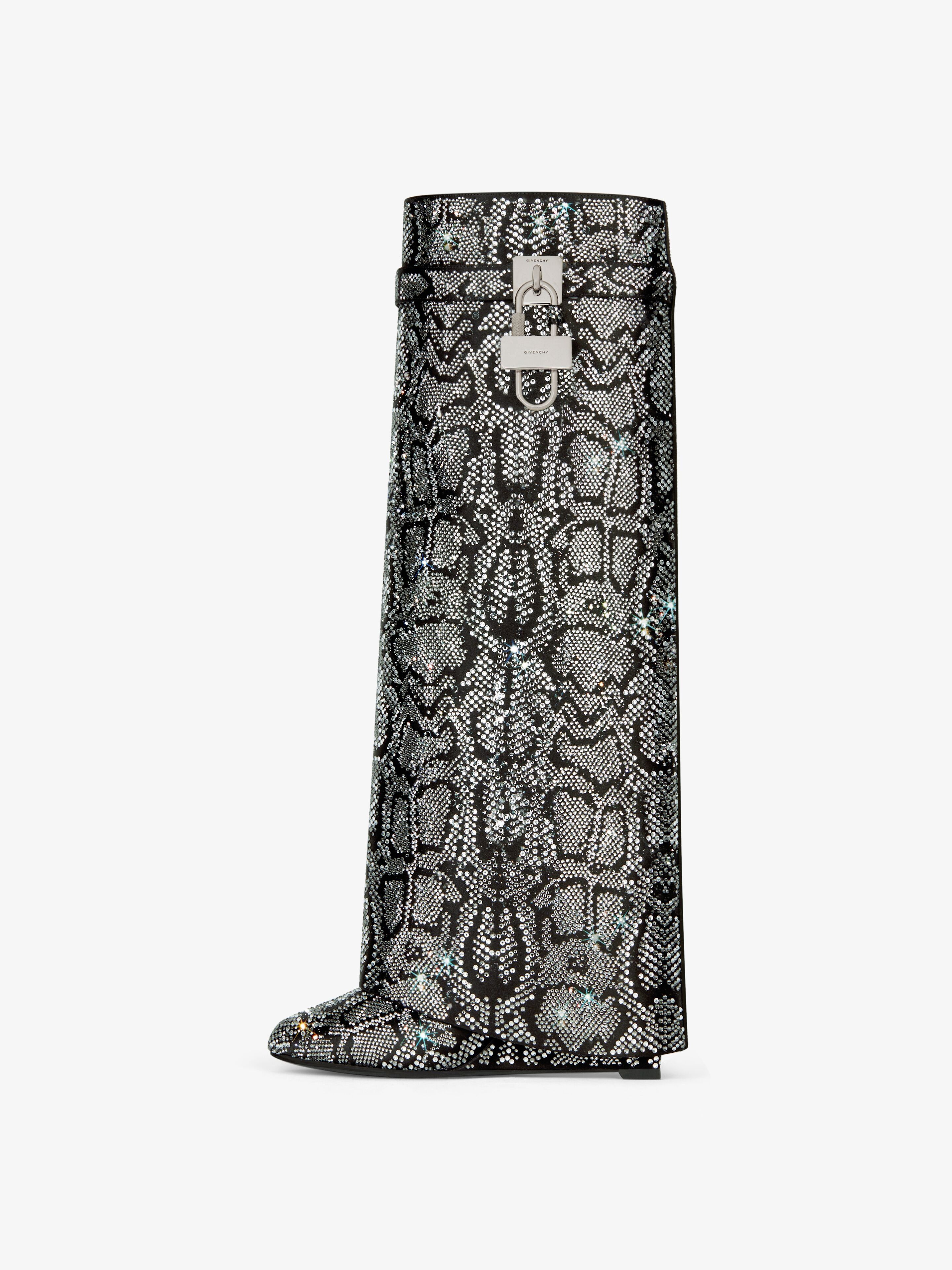 Givenchy o1srvl11e0525 Shark Lock Pant Boots 90mm in Grey/Natural Size US 7 / IT 37 - 4 Thumbnail
