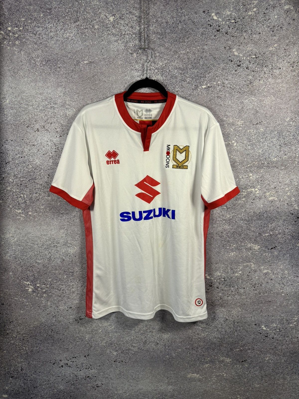 Vintage Mk Dons 2017/18 Errea Soccer Jersey Blokcore XL