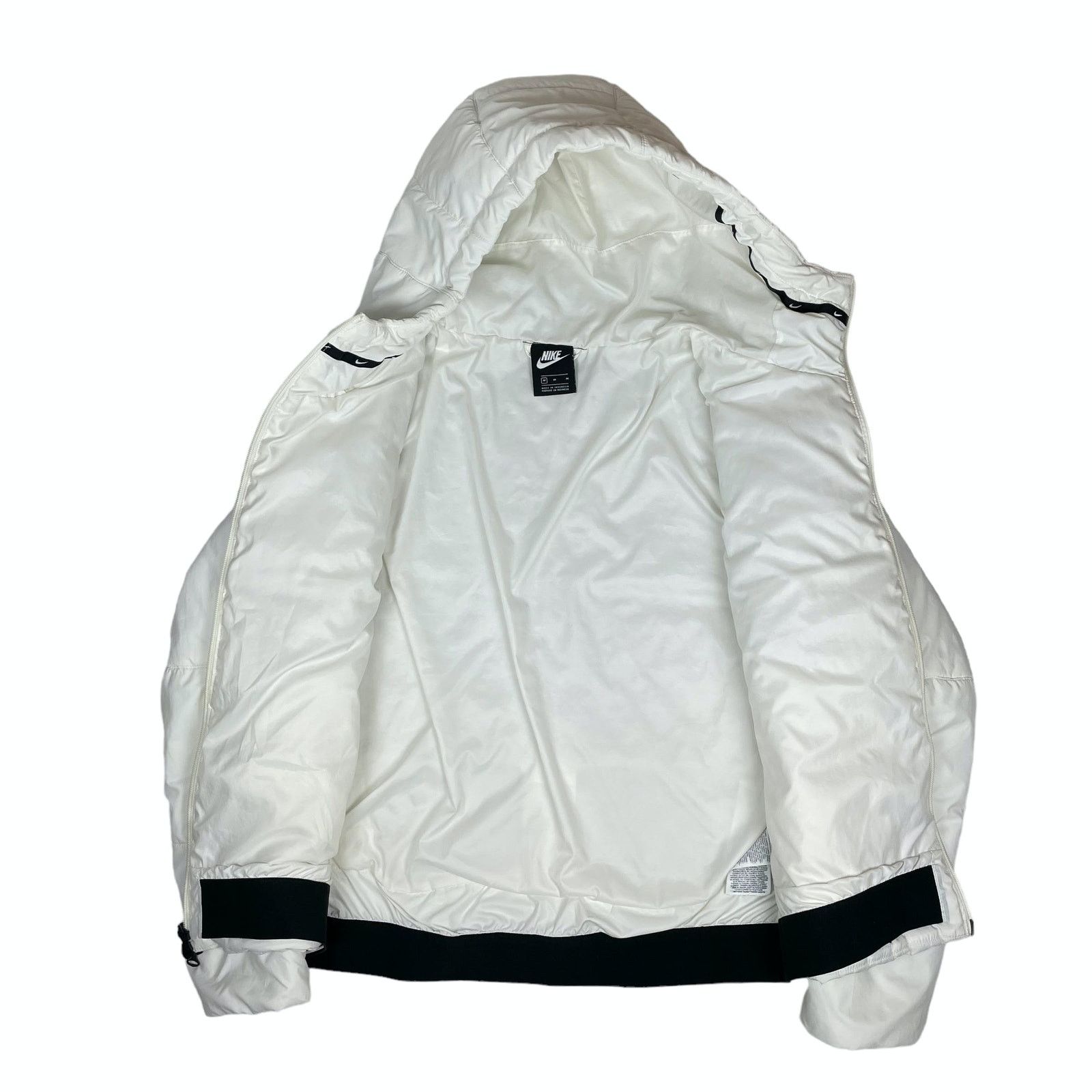 Nike Nike Women White Long Sleeve Full Zip Hooded Puffer Jacket M Size M / US 6-8 / IT 42-44 - 11 Thumbnail