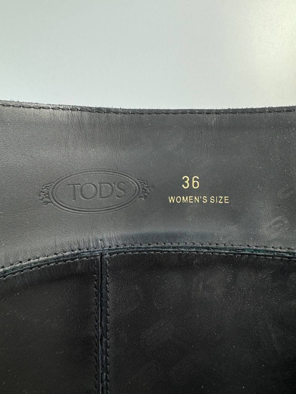 Tod's Tod’s Women’s Leather Riding Boots Black Gold Logo Size 36 Size US 6 / IT 36 - 12 Thumbnail