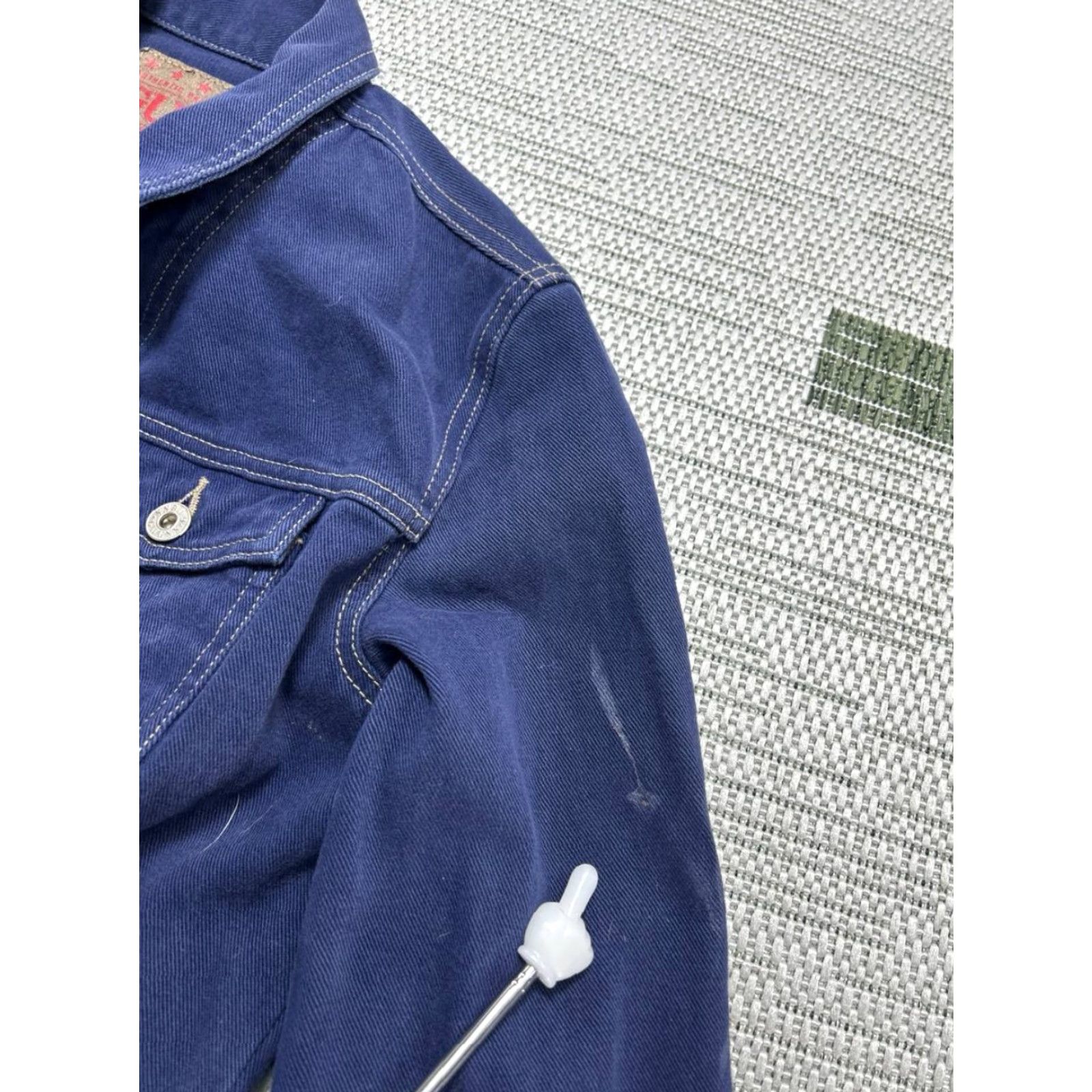 Guess Vtg Guess Trucker Jacket Womens XL Blue Denim Cotton Cropped Size XL / US 12-14 / IT 48-50 - 6 Thumbnail