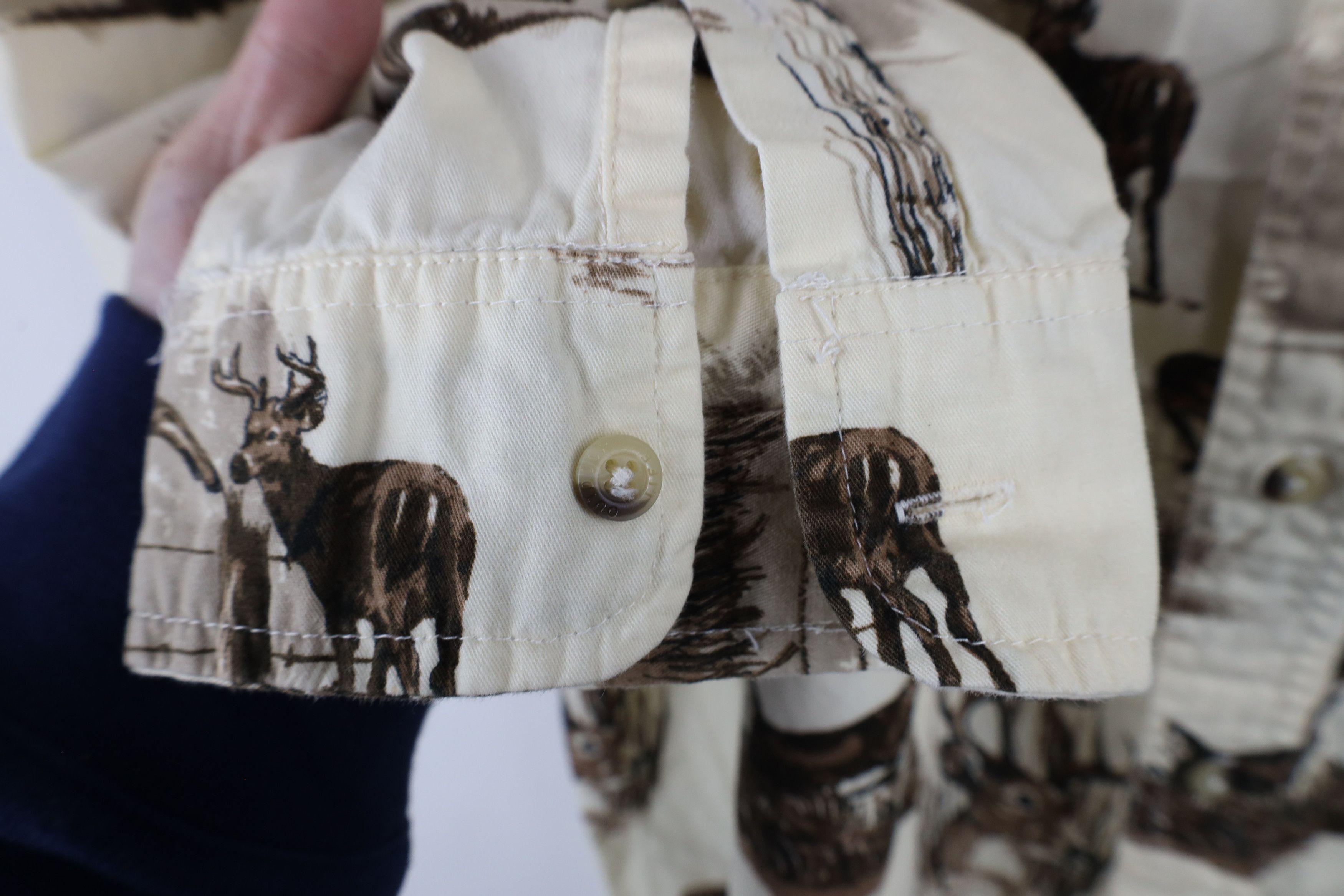 Vintage Vintage 90s Streetwear Deer Buck All Over Print Button Shirt Size US XL / EU 56 / 4 - 8 Thumbnail